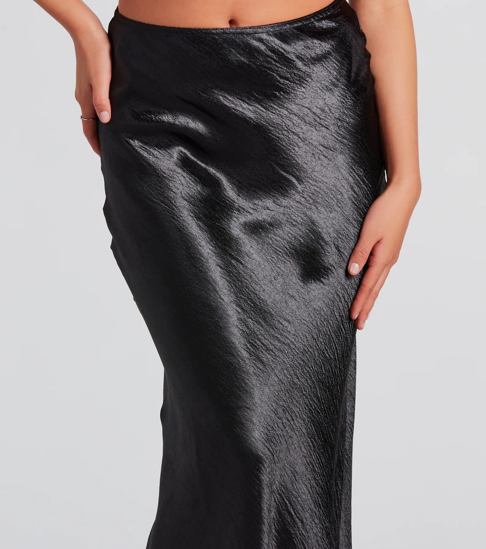 Ultimate Iconic Sheen Crinkle Satin Maxi Skirt