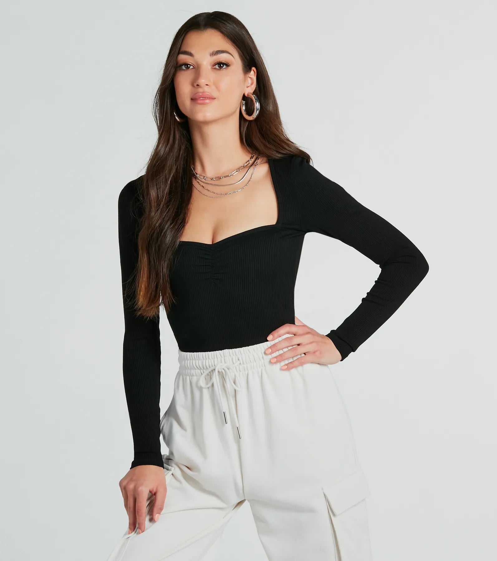 Premium Signature Stunner Rib Knit Top - Effortless Elegance