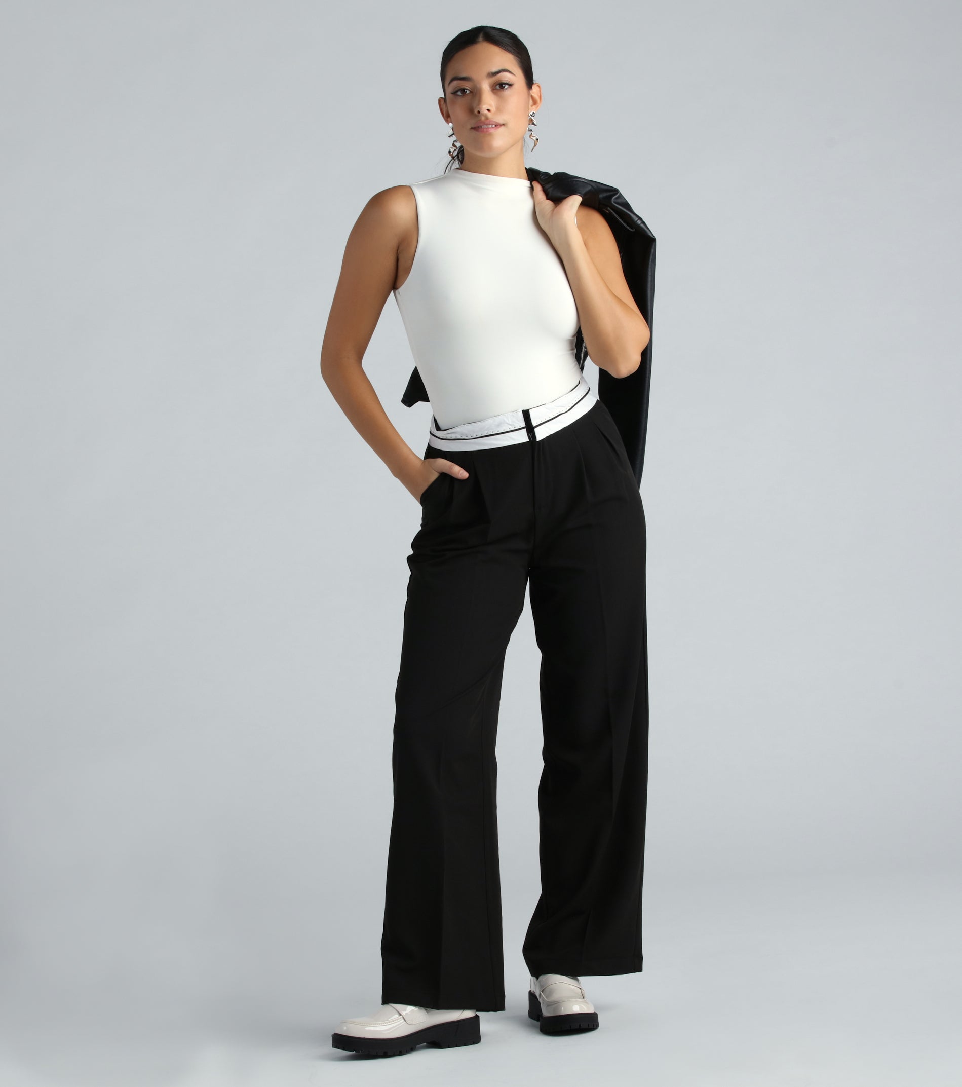 Ultimate Cool-Girl Confidence High-Waist Trouser Pants