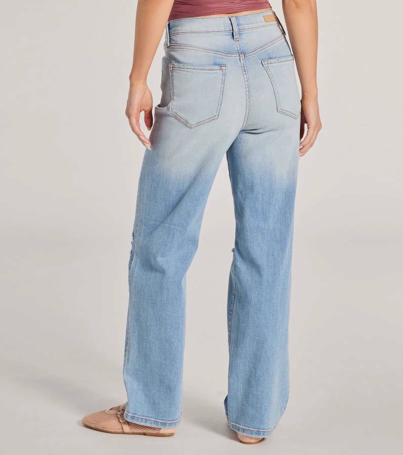 Ultimate Effortless Casual High-Rise Distressed Dad Jeans