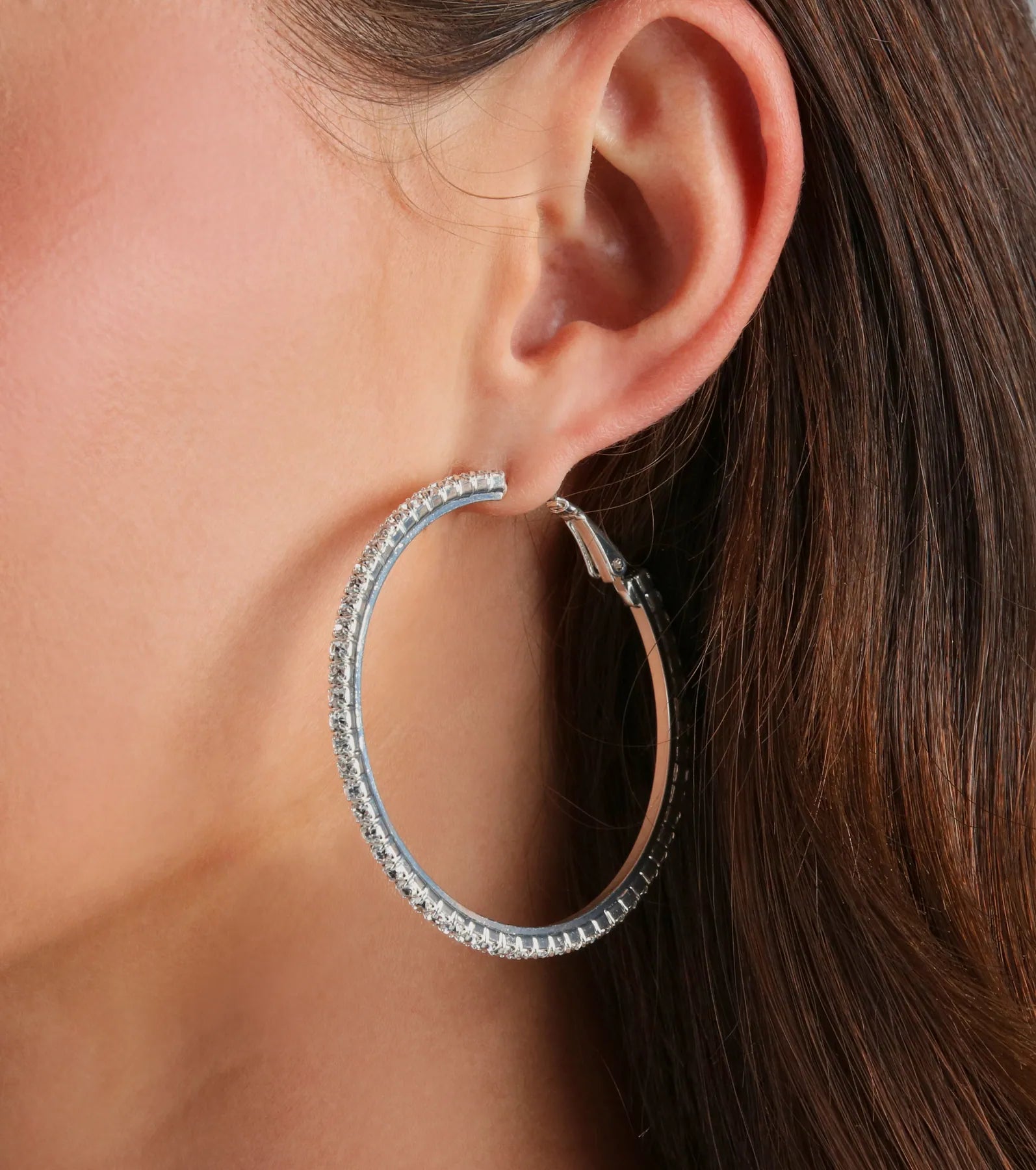 Premium Glamour Rhinestone Hoop Earrings: Ultimate Sparkle for Every Occasion