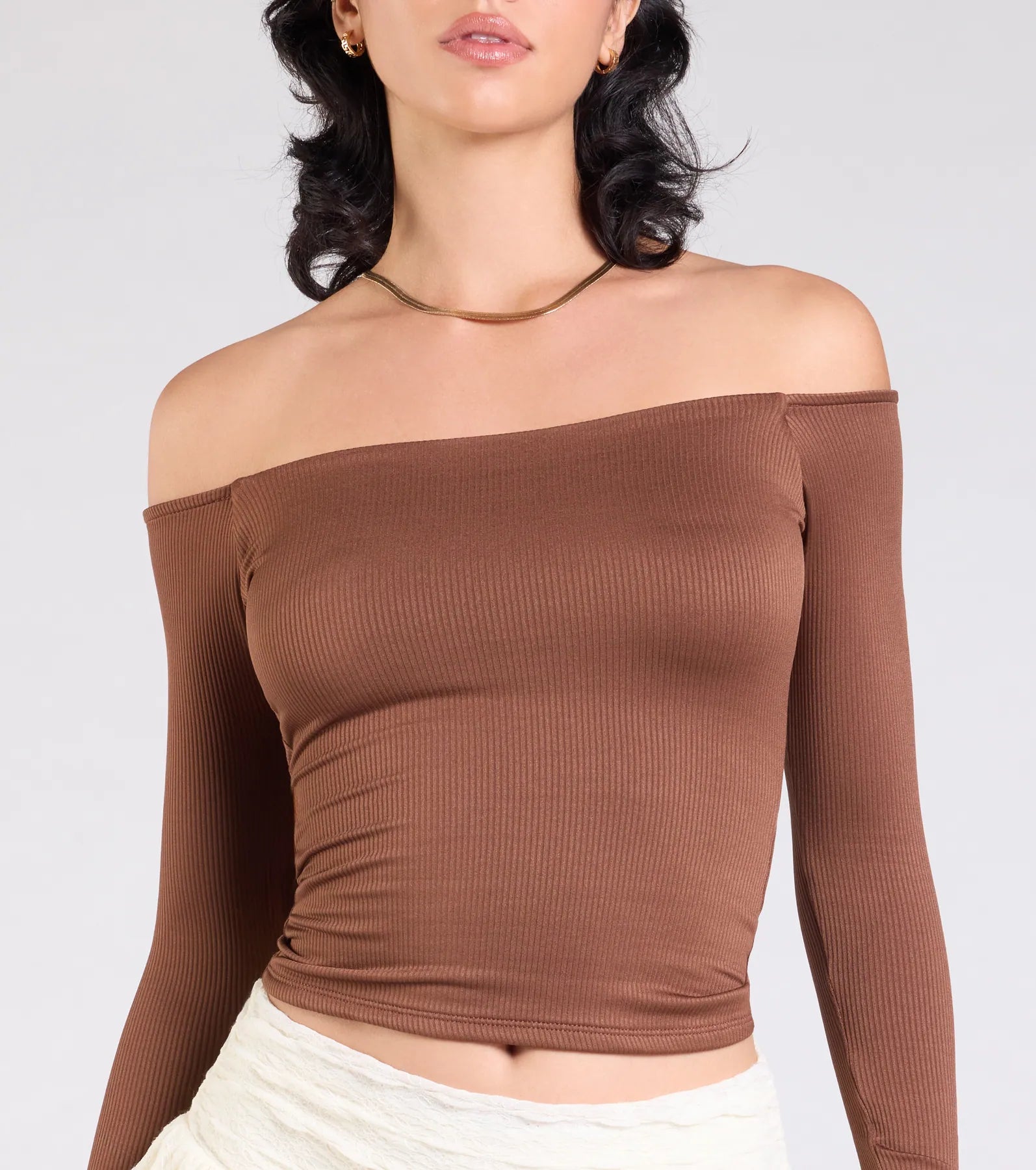 Ultimate Off-The-Shoulder Smooth Knit Top - Elevate Your Style