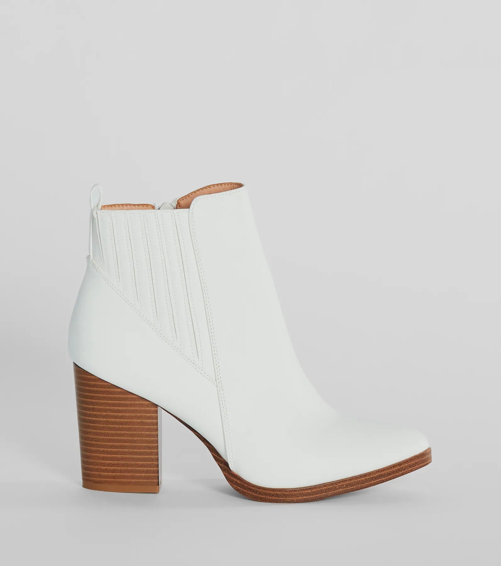 Ultimate Trendy Moves Block Heel Faux Leather Booties