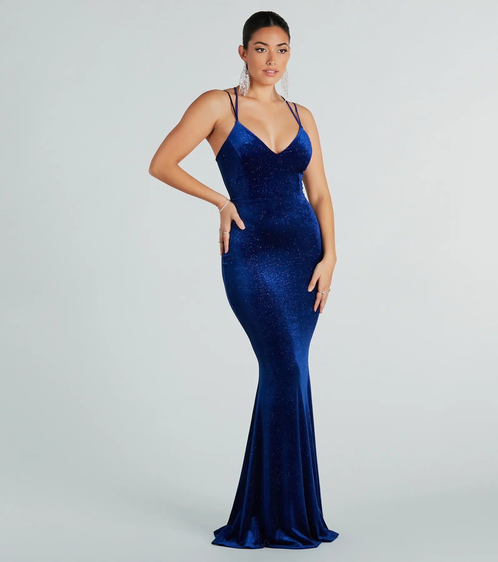 Ultimate Felicity Glitter Velvet Evening Gown