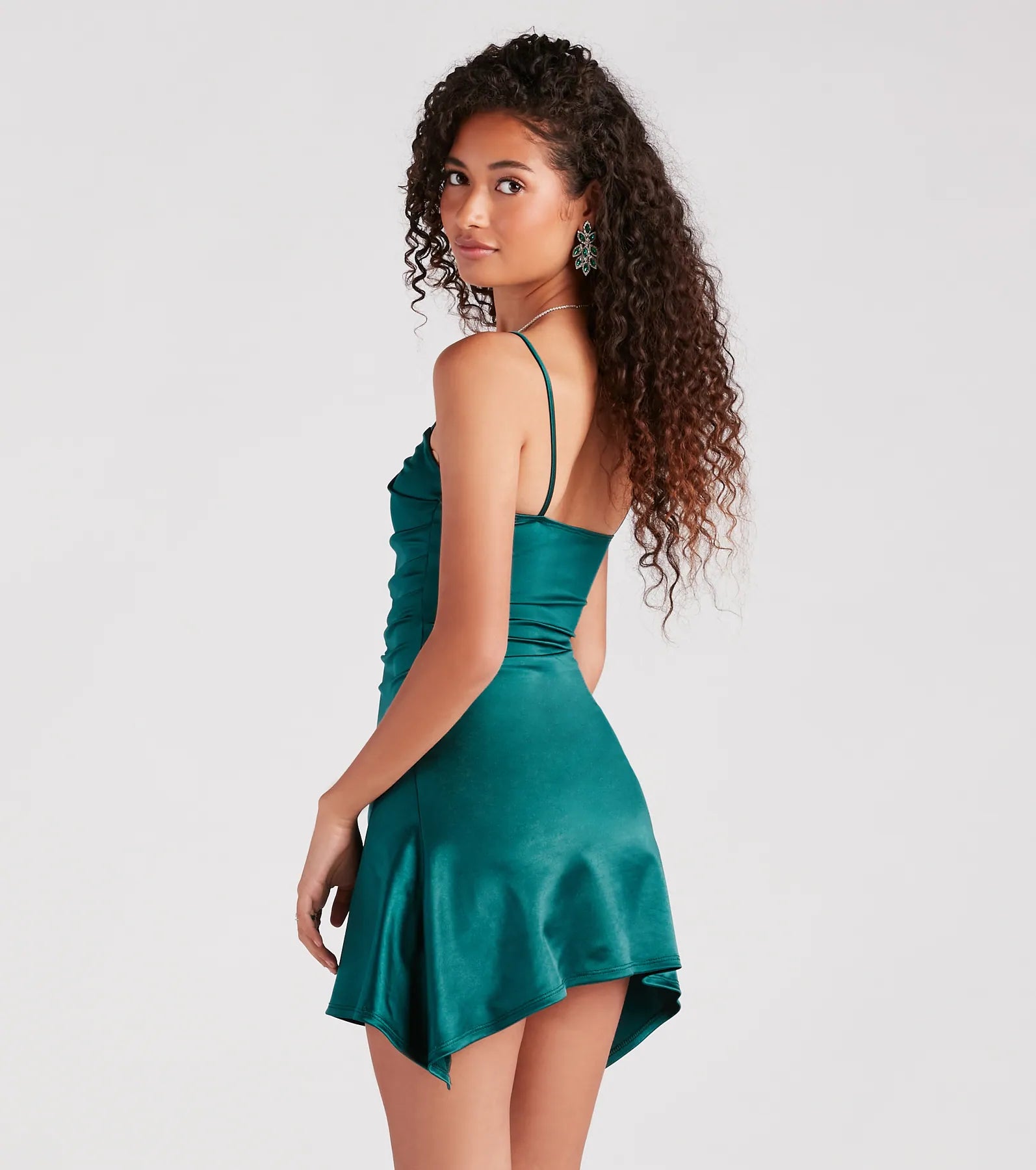 Ultimate Satin Glamour A-Line Mini Dress