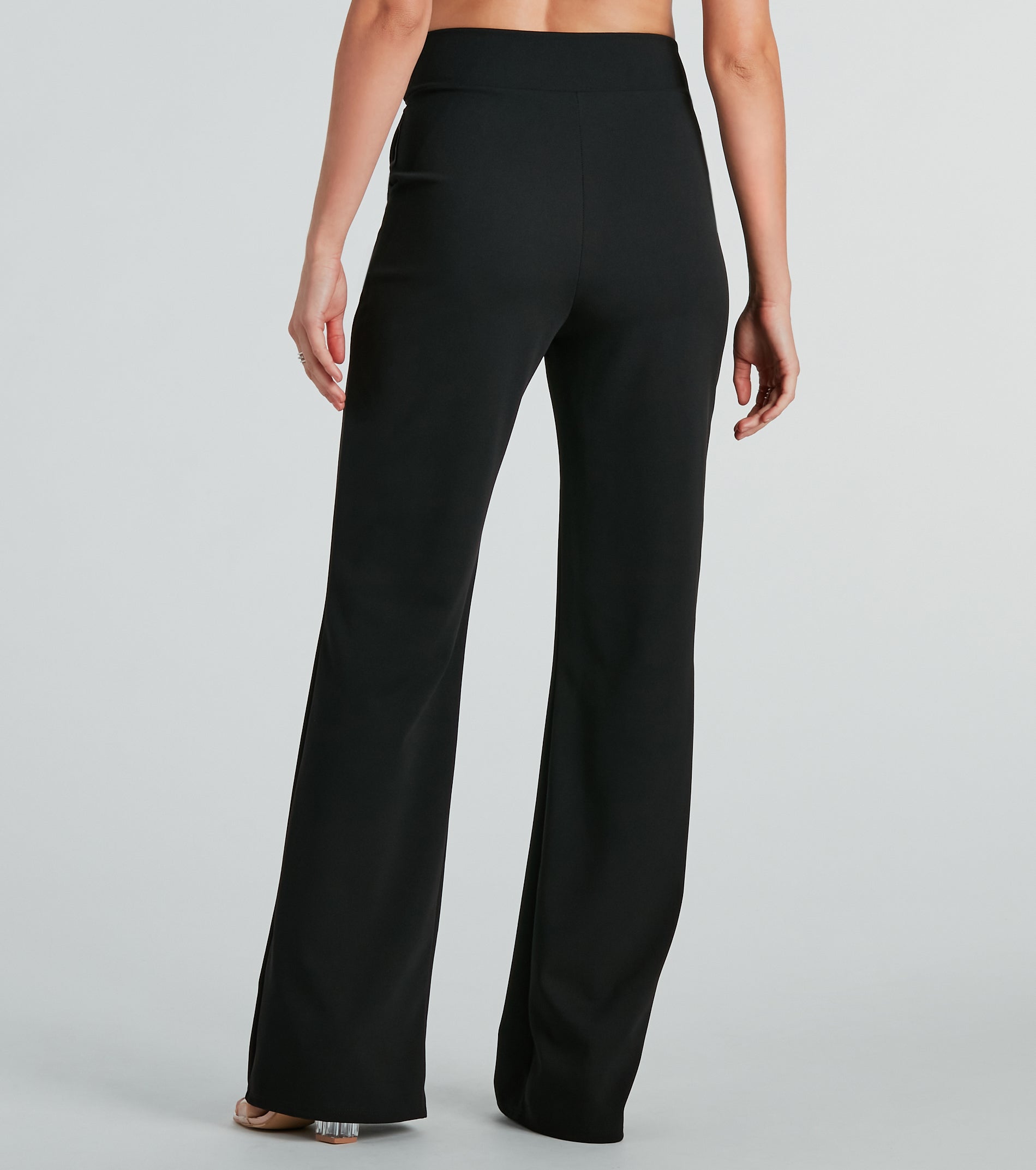 Premium Power Looks High-Rise Crepe Pants