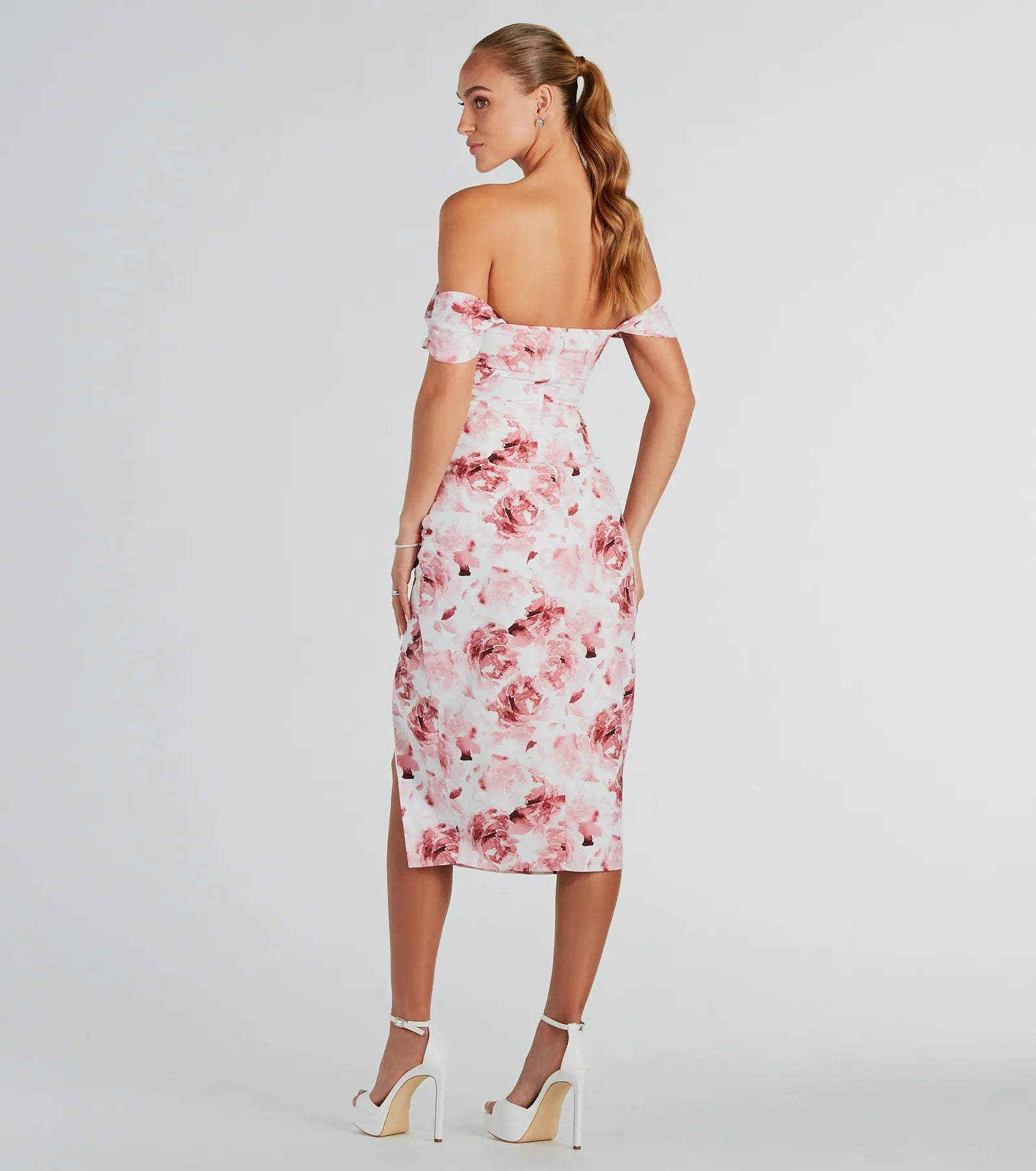 Ultimate Romantic Floral Linen Midi Dress