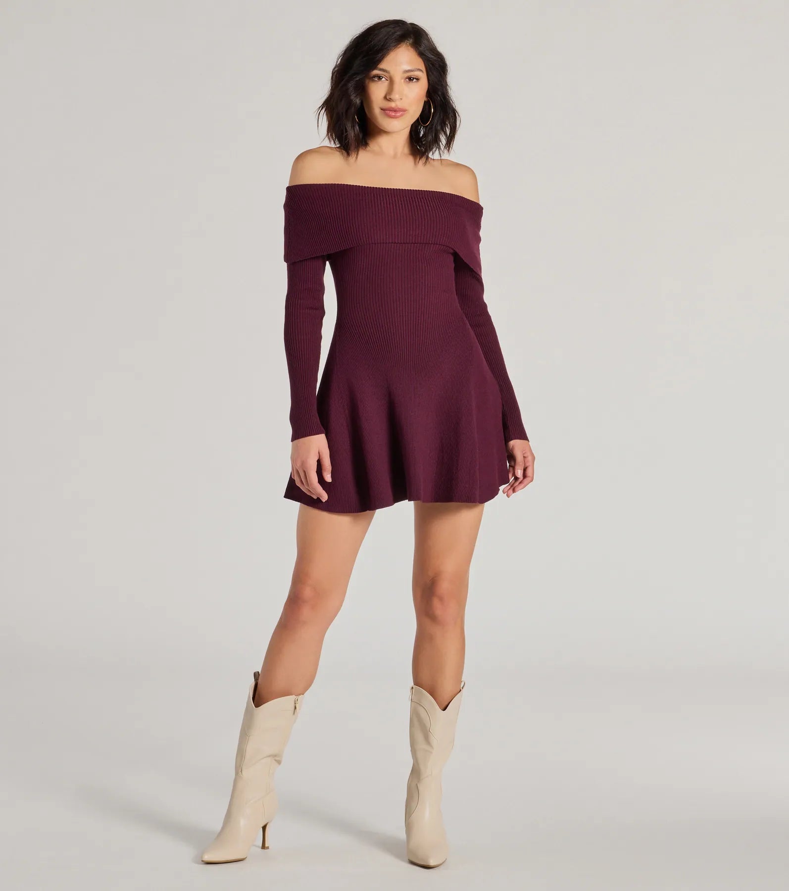 Ultimate Chic Ribbed Knit Skater Dress