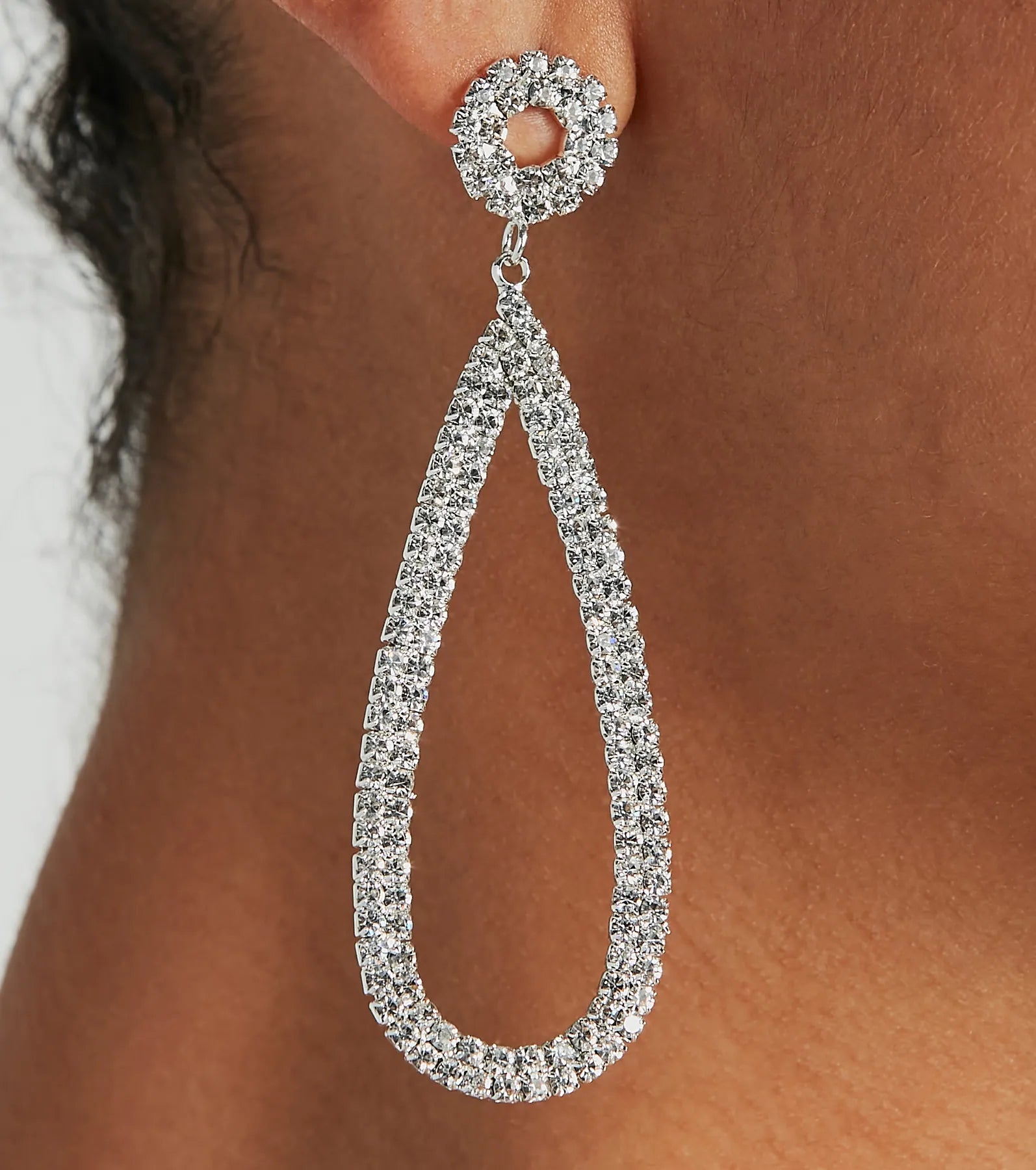 Premium Glam Elegance Rhinestone Teardrop Earrings - Ultimate Statement Piece