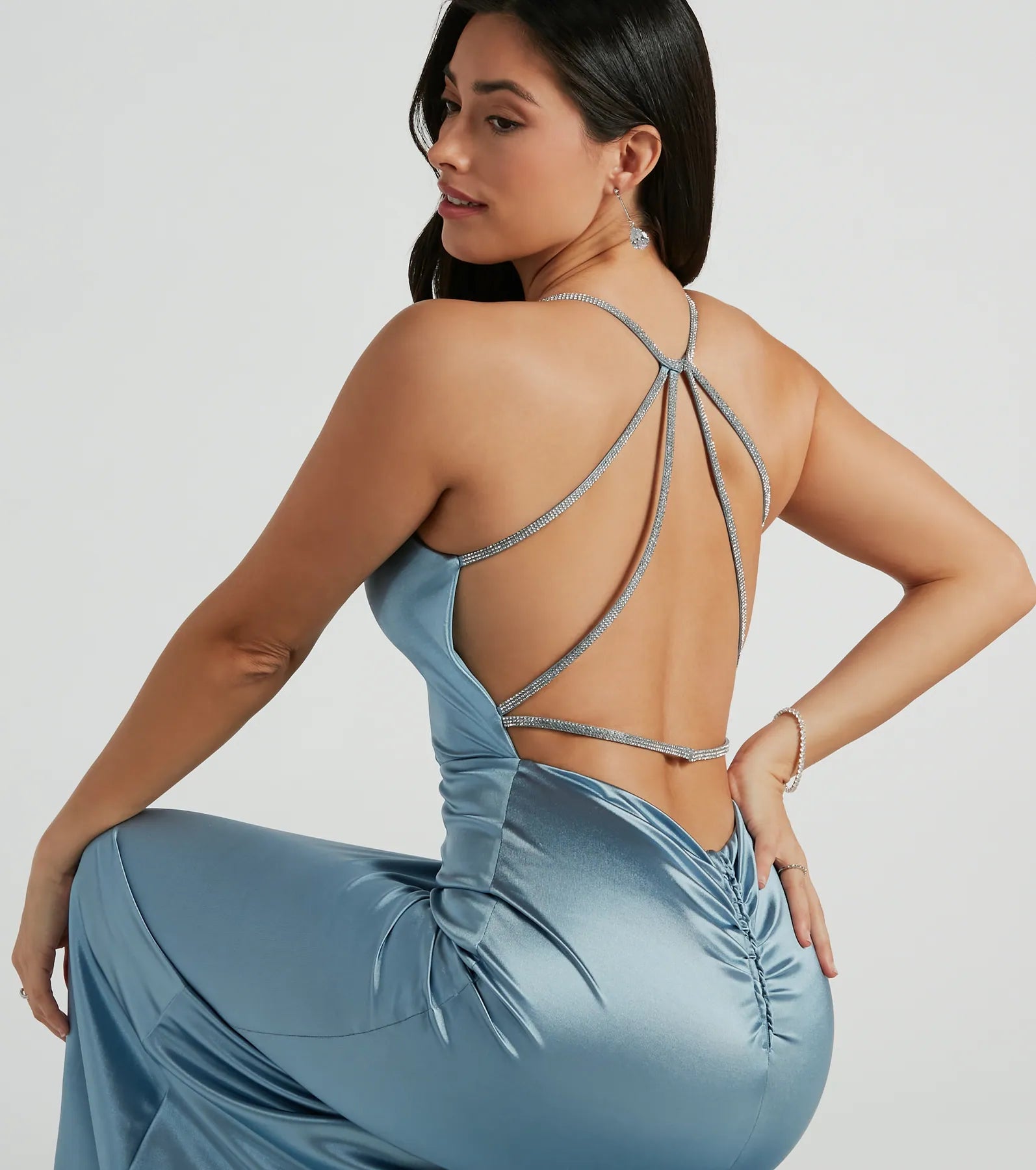 Premium Kaley Rhinestone Glamour Mermaid Dress