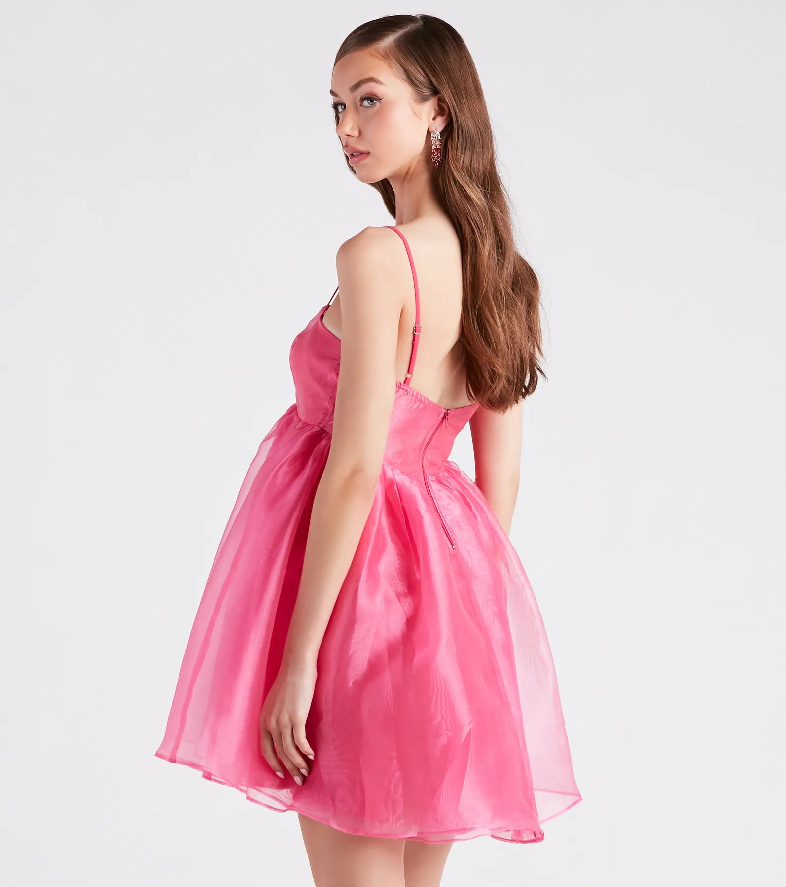 Ultimate Harlow Square Neck Babydoll Party Dress - Premium Elegance