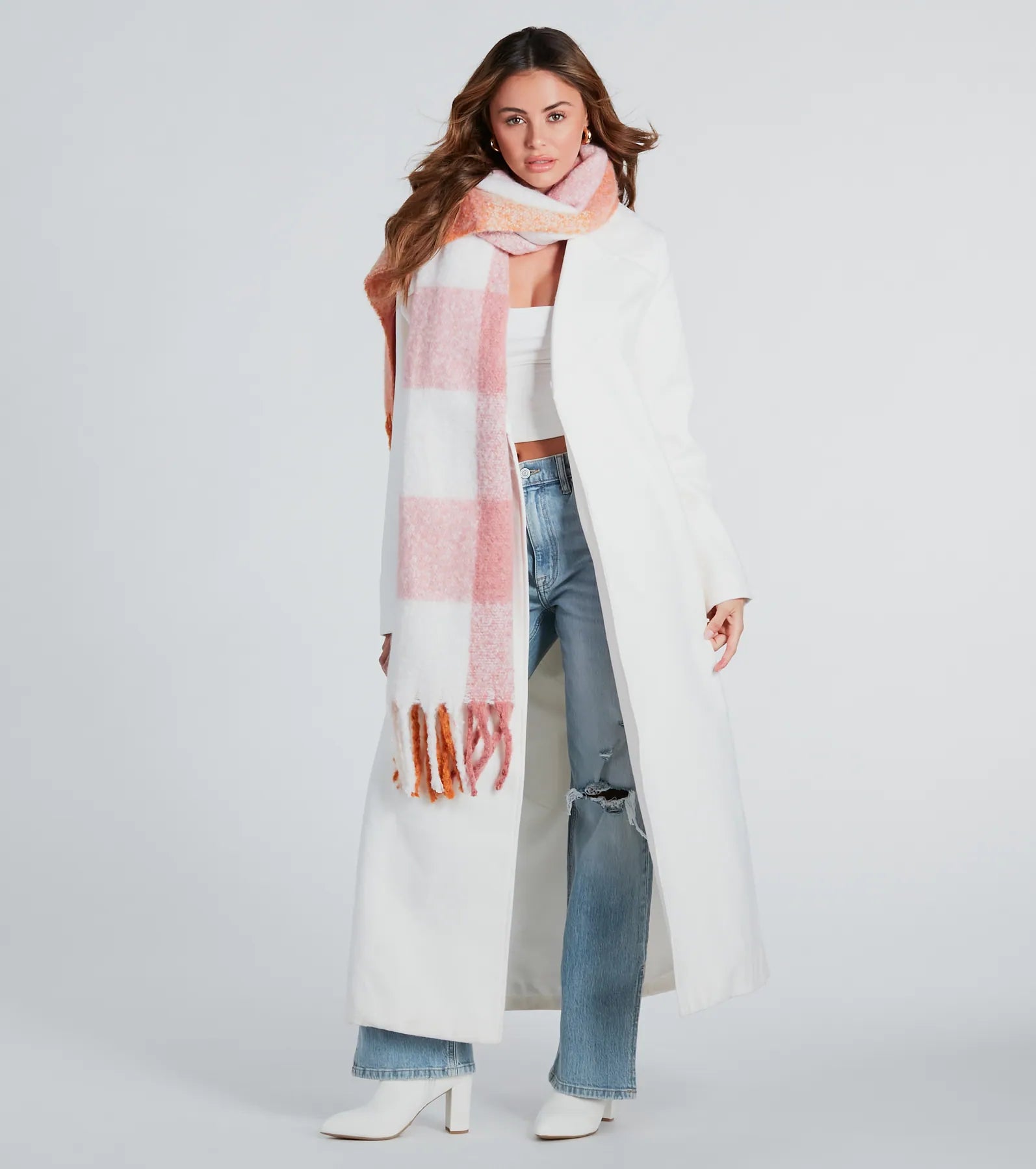 Premium Cozy Stroll Fringe Blanket Scarf - Ultimate Winter Style