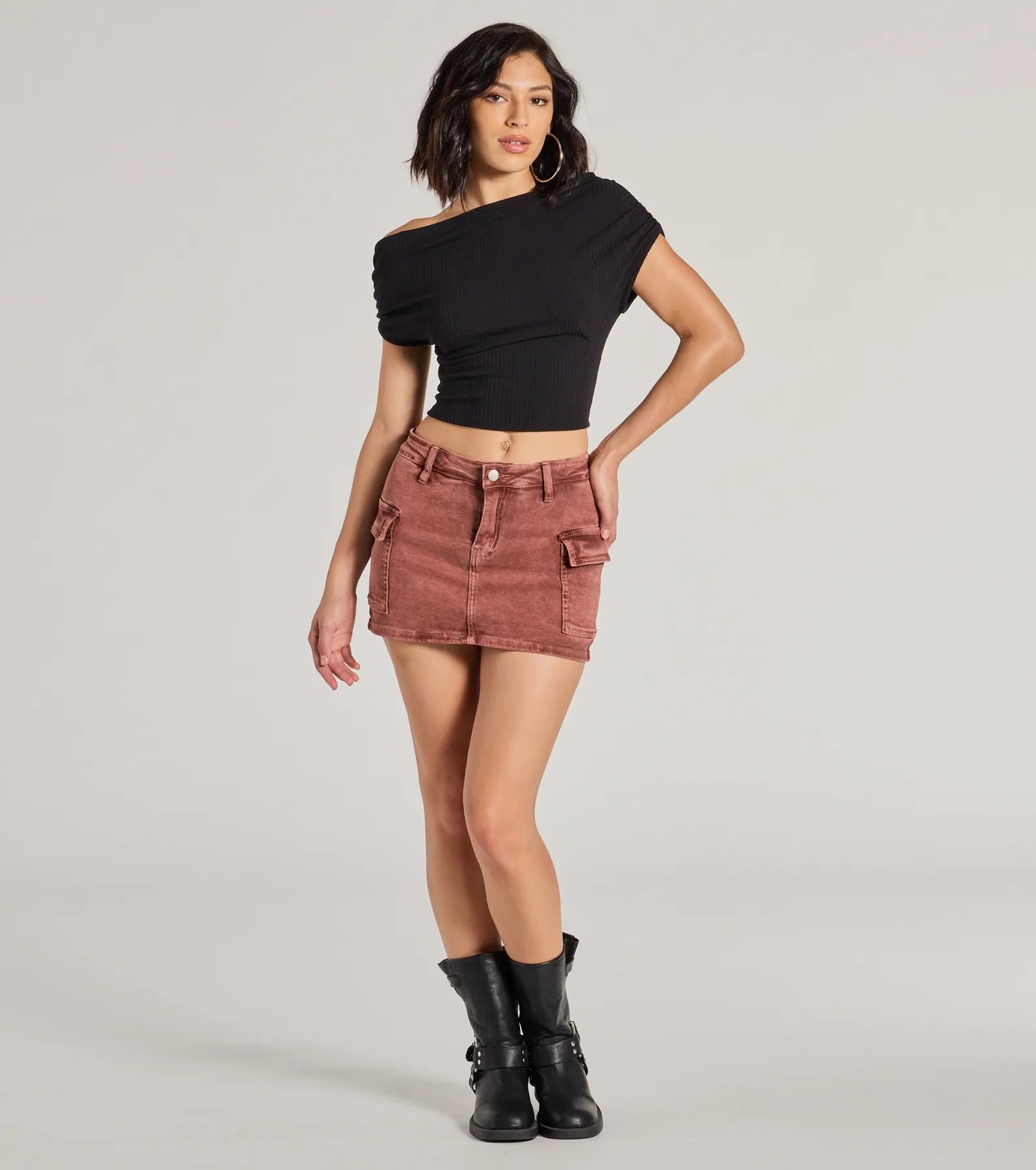 Ultimate Denim Cargo Skort - Mid-Rise Style