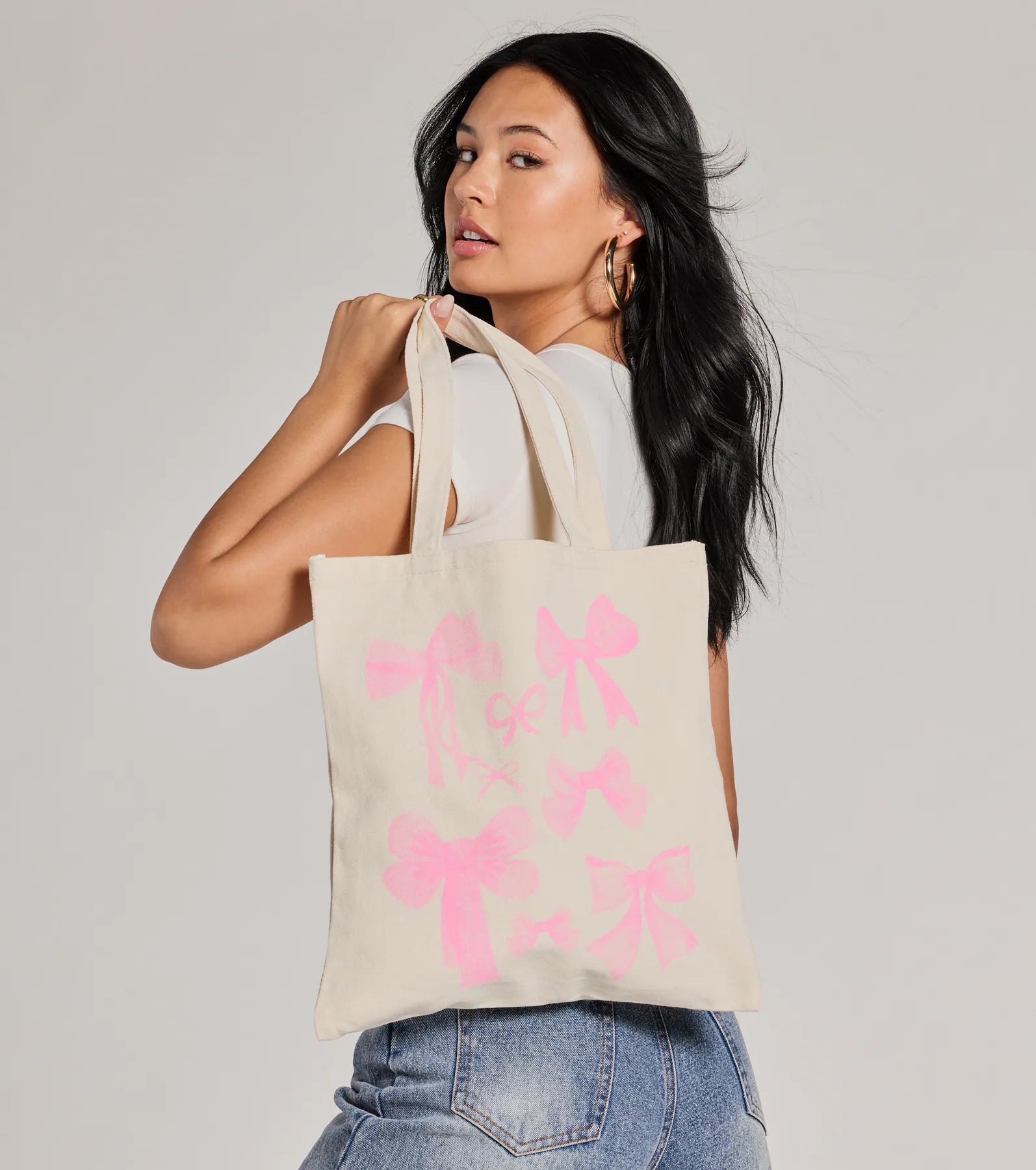 Premium Bow Canvas Tote Bag - Ultimate Style & Functionality