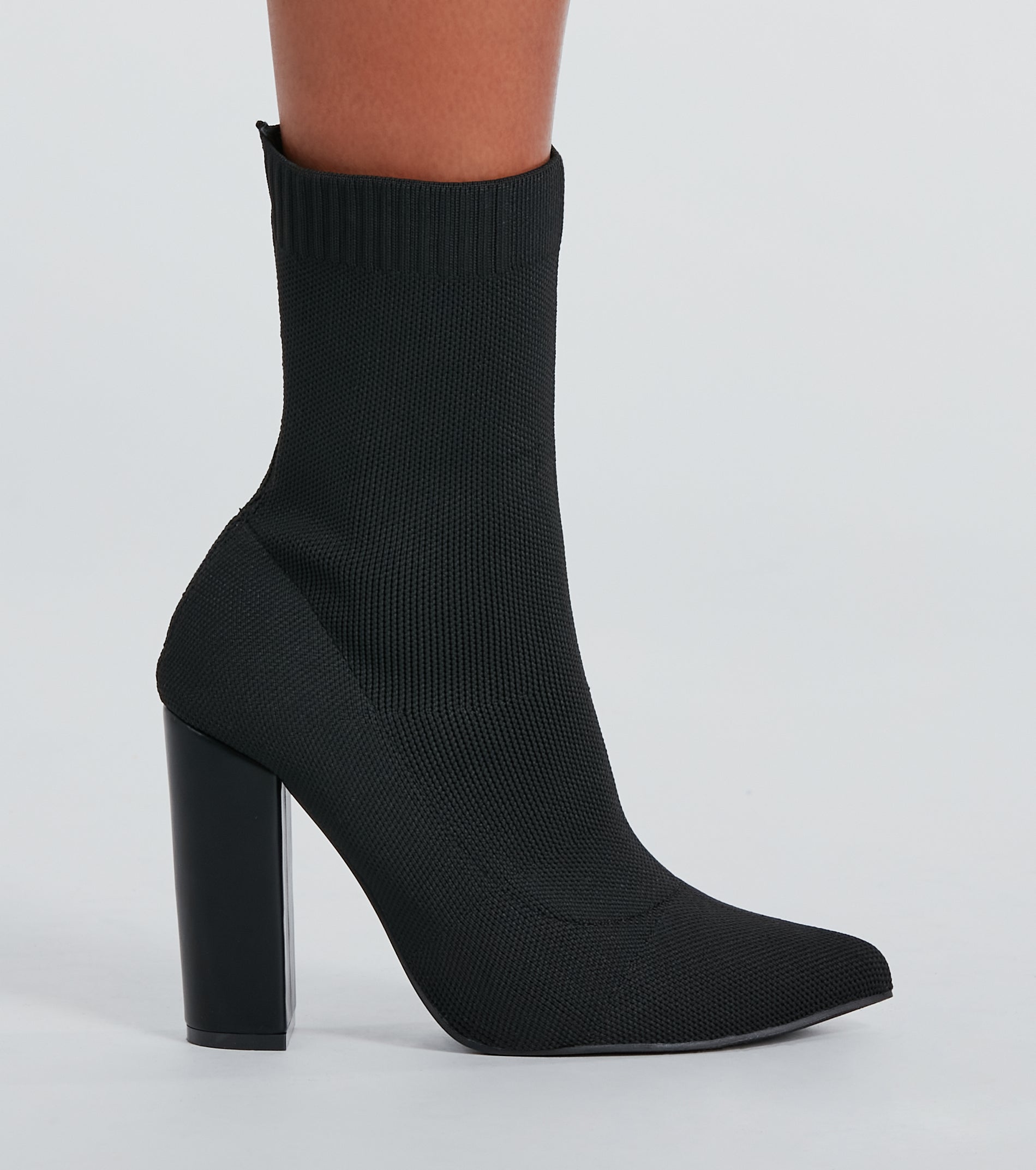 Premium Knit Block Heel Booties - Ultimate Style Upgrade