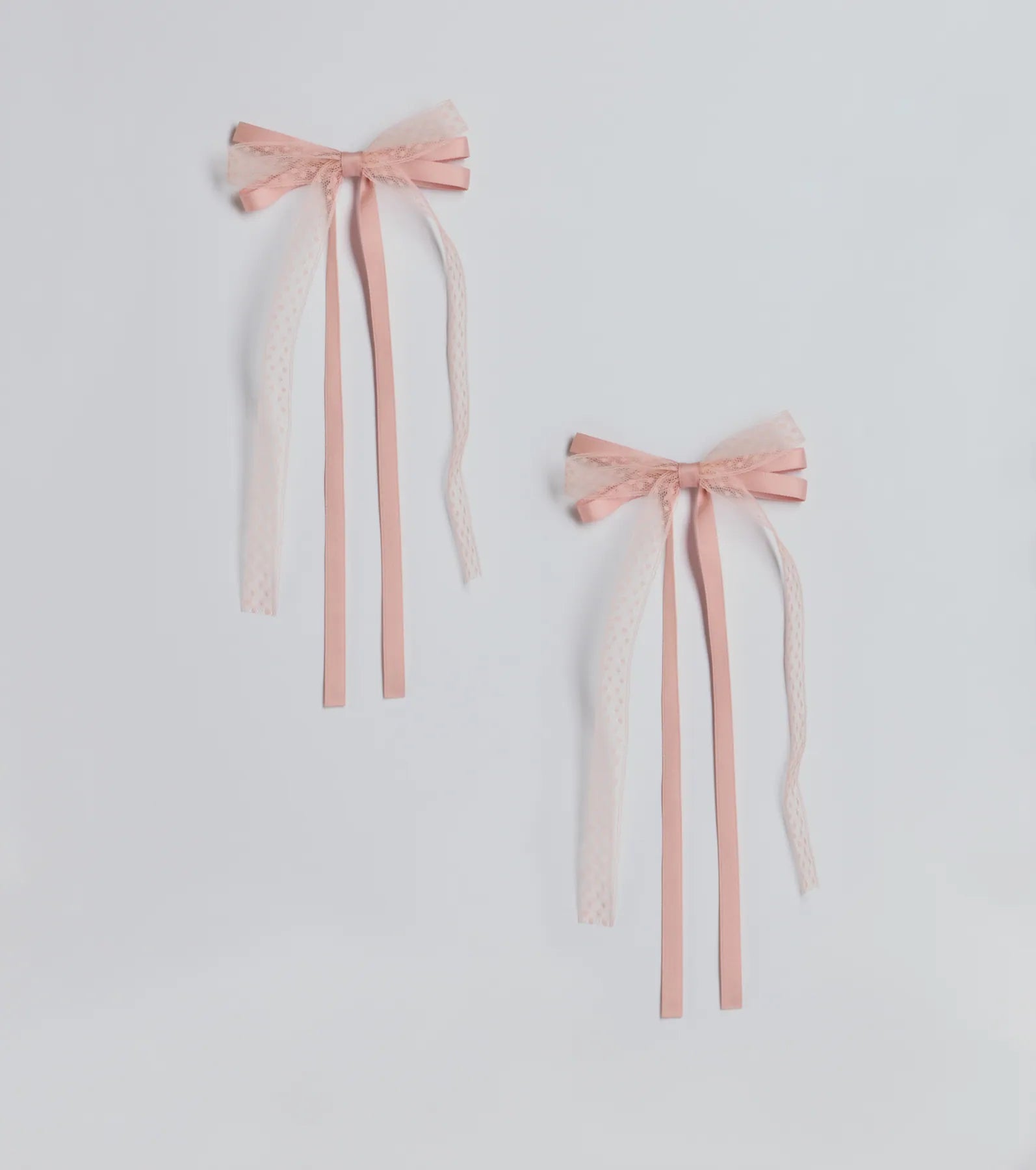 Premium Blushing Beauty Lace Ribbon Bow Set - Two Pack