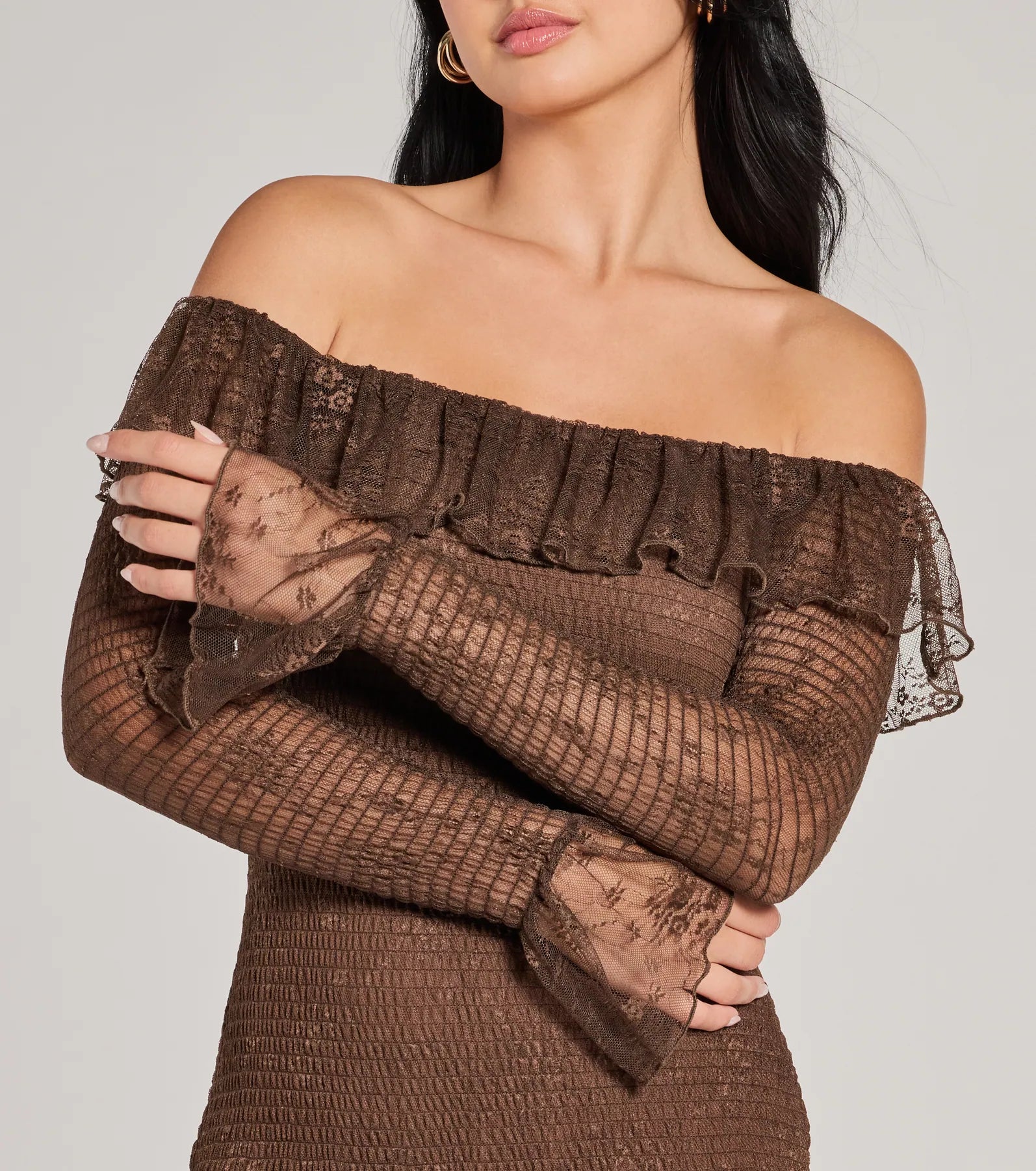 Ultimate Dreamy Darling Off-The-Shoulder Bodycon Mini Dress