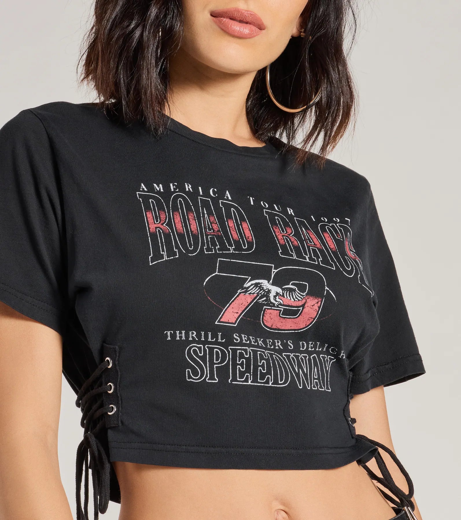 Premium Road Race Cropped Graphic Tee - Ultimate Style Upgrade