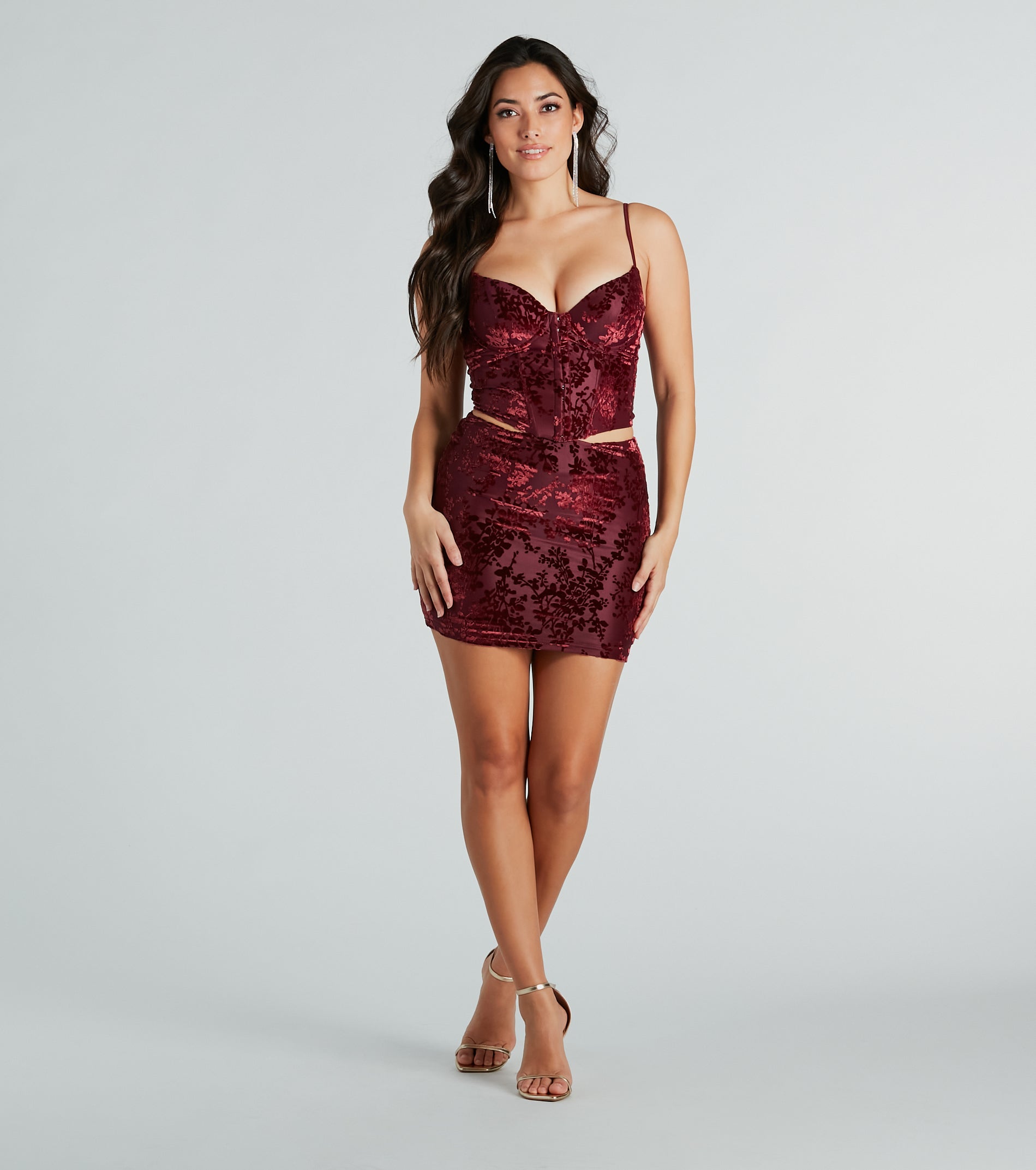 Ultimate Flirty Velvet Bustier - Premium Partywear