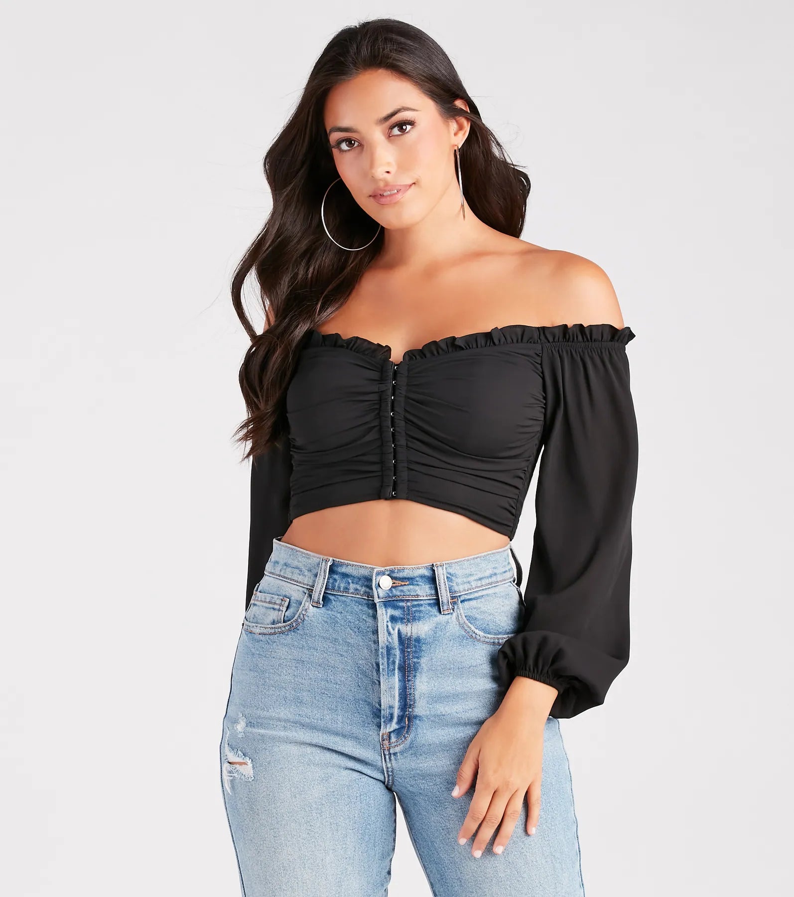 Ultimate Flirty Chiffon Corset Crop Top - Premium Style