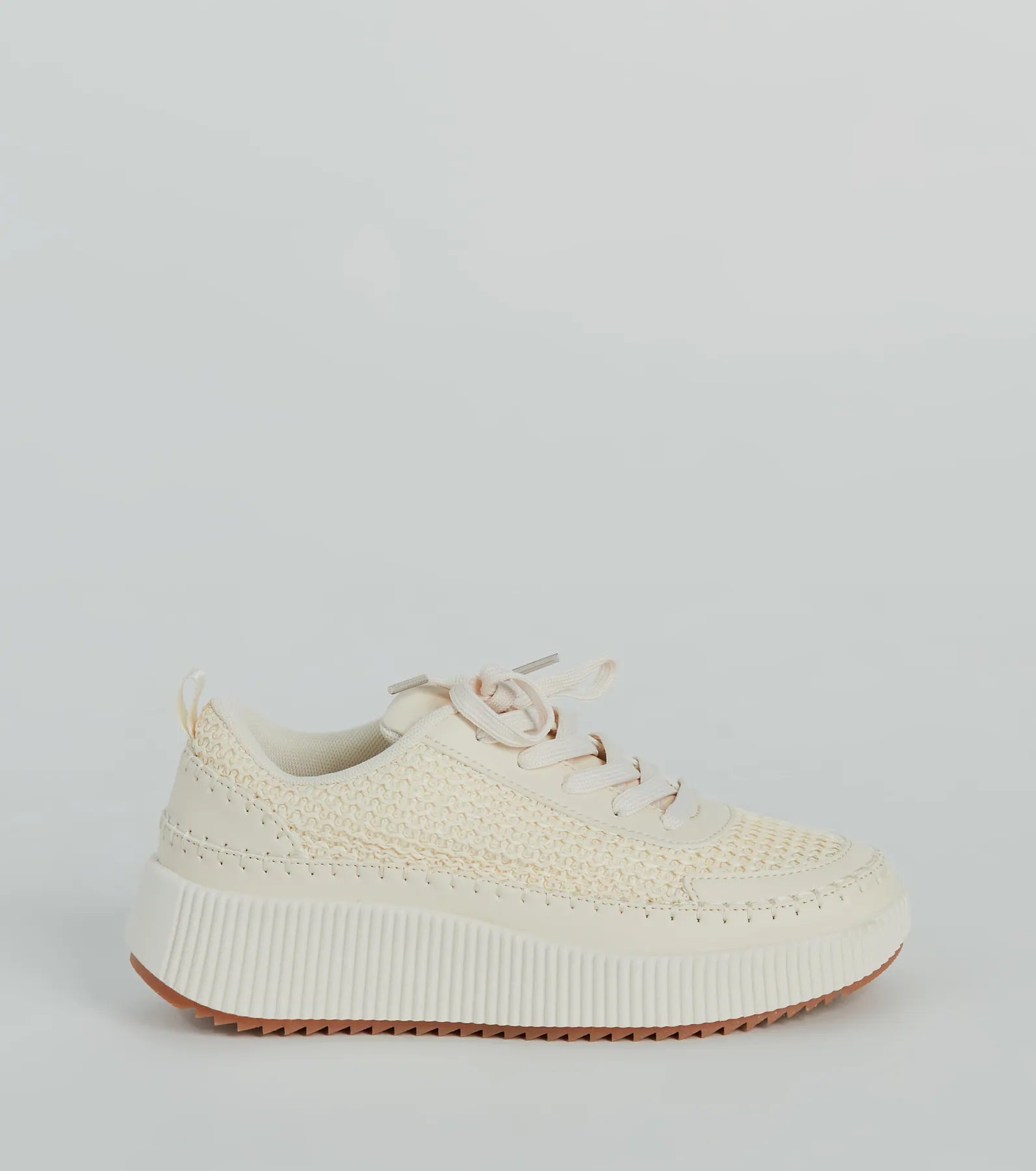 Ultimate Texture Knit Platform Sneakers - Step Up Your Style