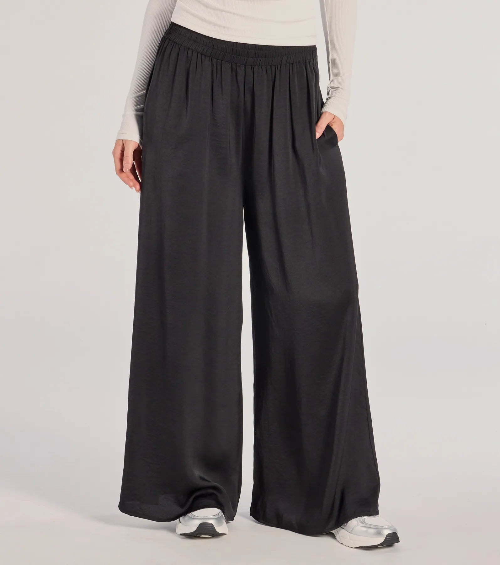 Ultimate Luxe Wide-Leg Palazzo Pants - Premium Comfort & Style