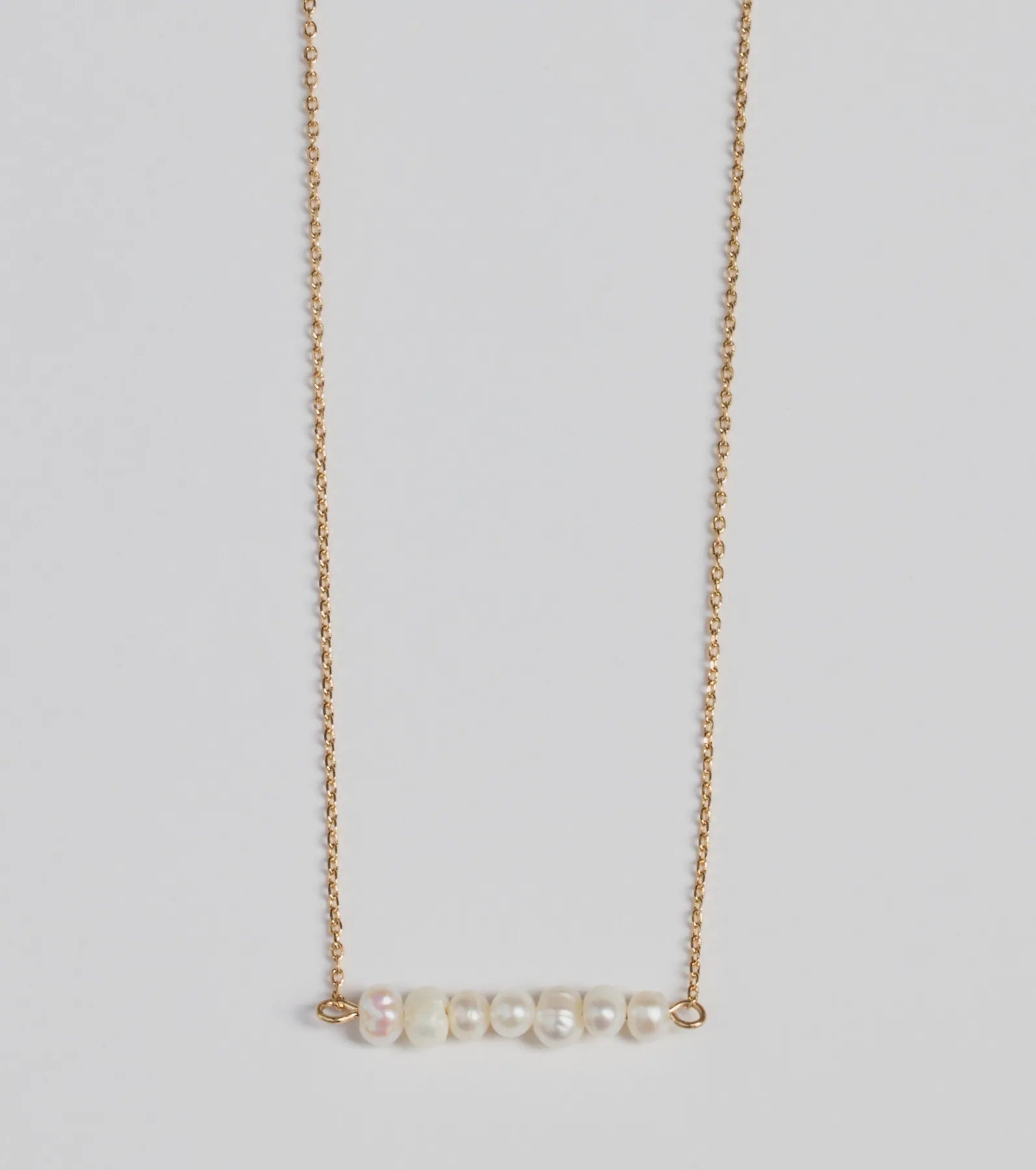 Elegant Faux Pearl Bar Necklace - Timeless Style & Premium Finish