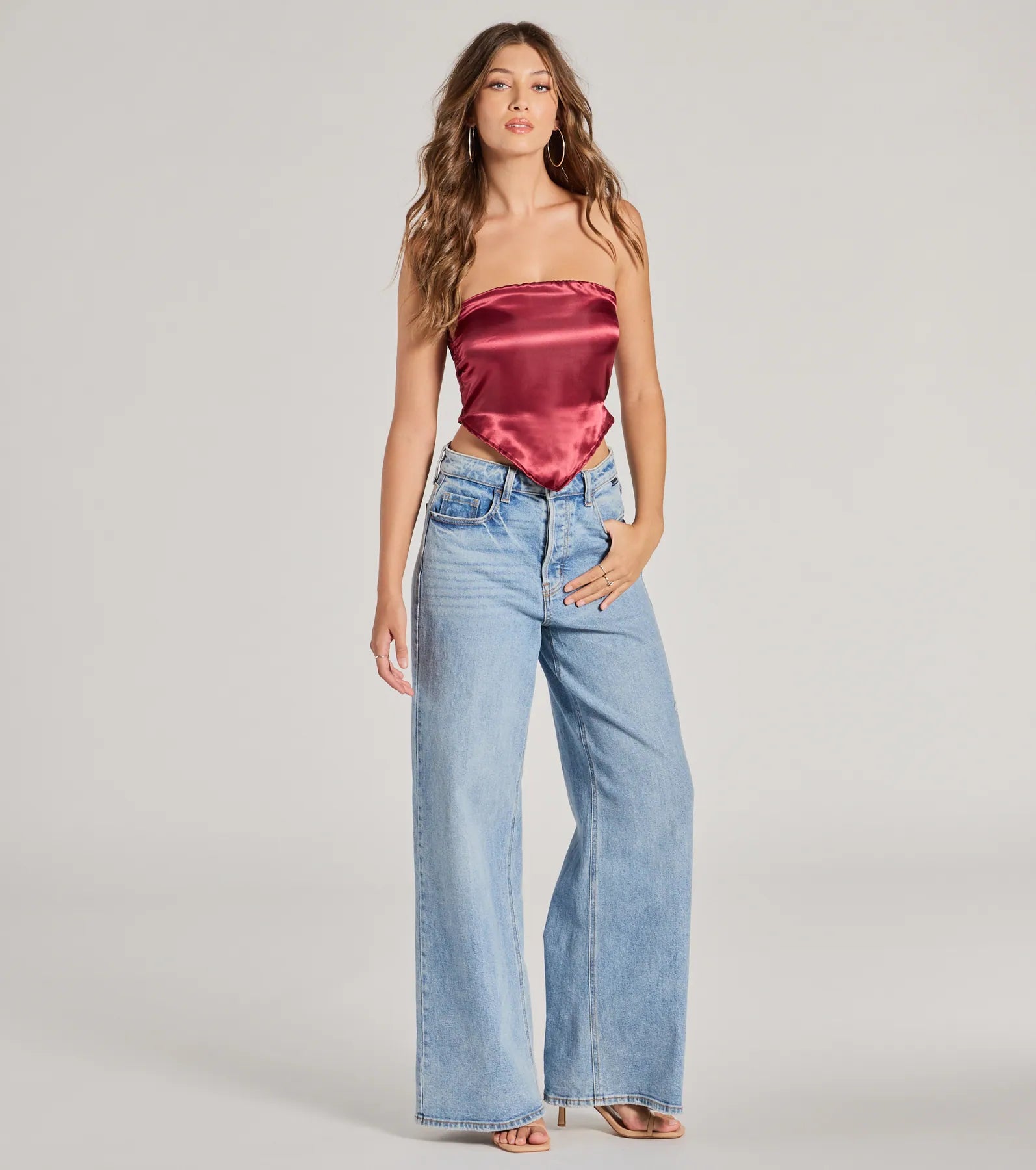 Premium Satin Cropped Tube Top - Ultimate Chic Style