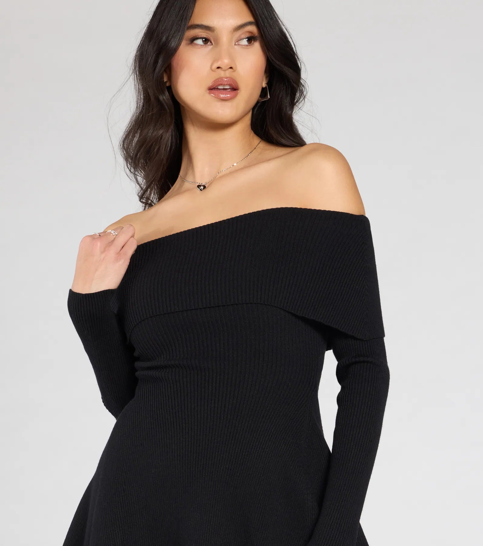 Ultimate Chic Ribbed Knit Skater Dress