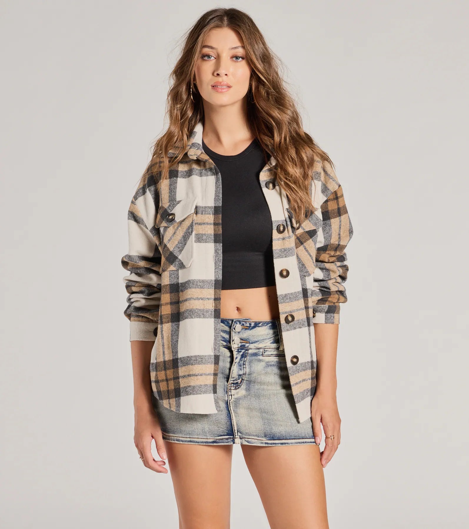 Premium Plaid Oversized Shacket – Ultimate Fall Style