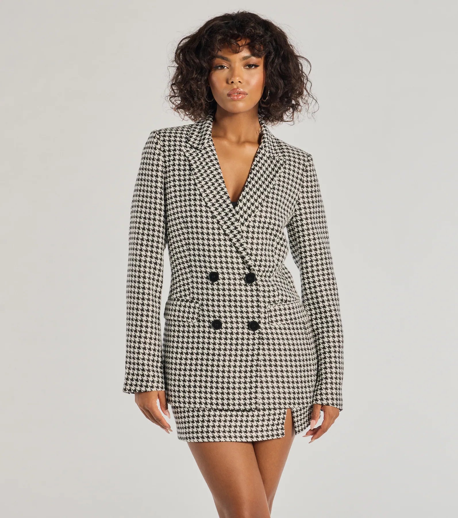 Premium Icon Era Houndstooth Woven Blazer - Ultimate Style Upgrade