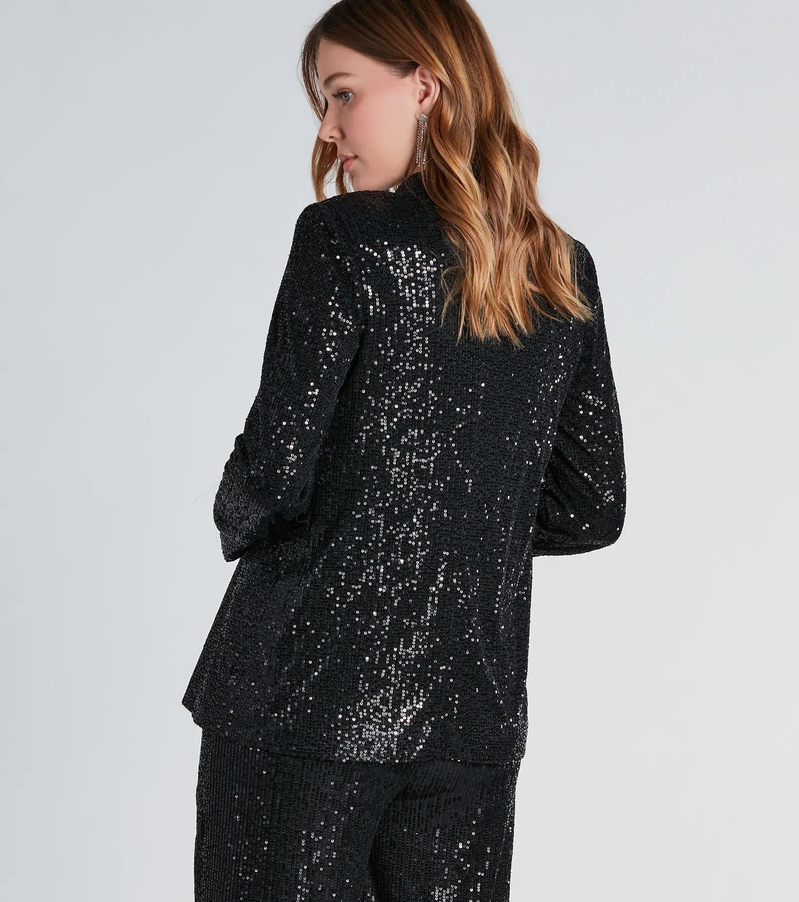 Ultimate Night Cocktails Sequin Tie-Waist Blazer - Premium Holiday Partywear