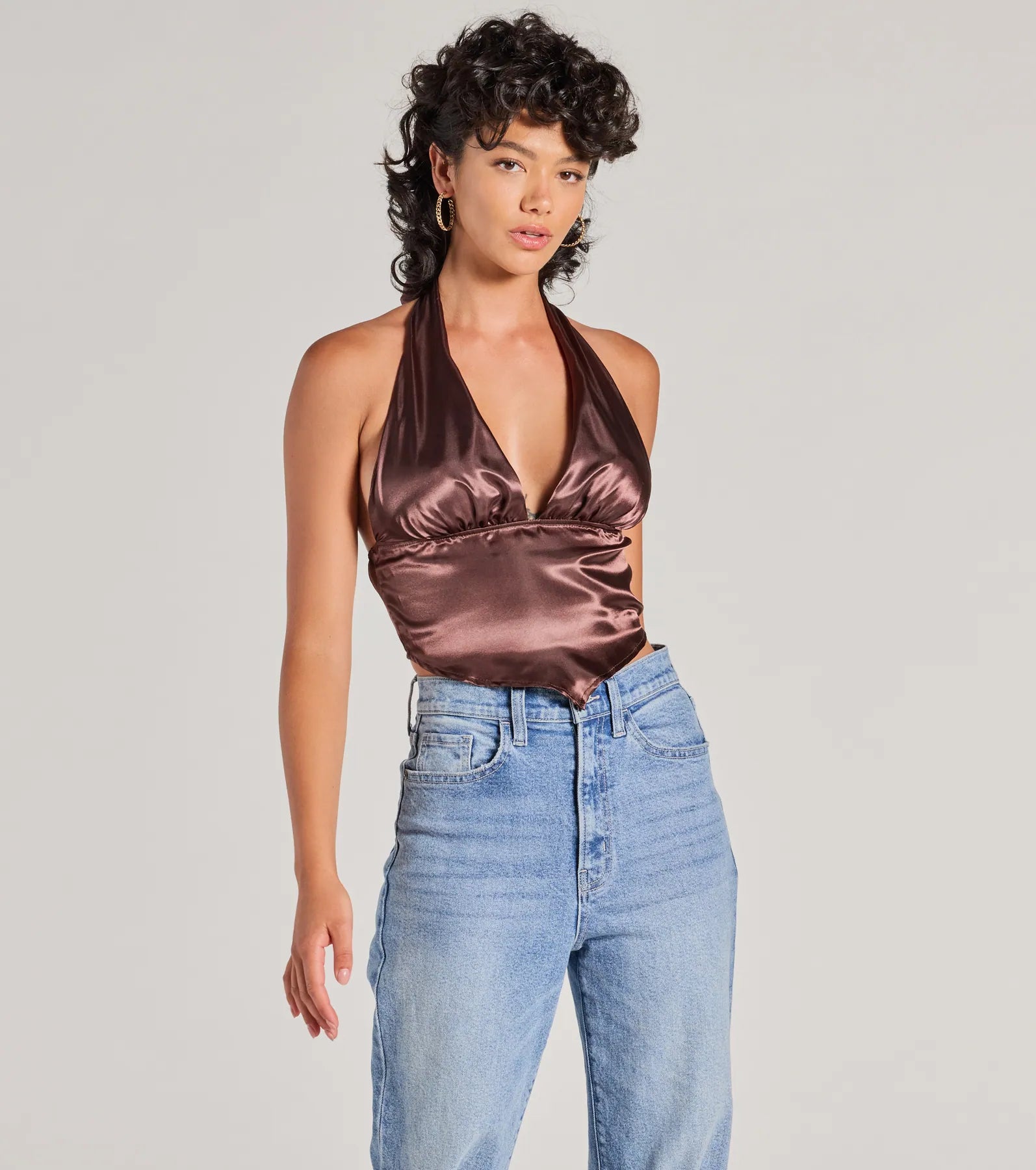 Premium Silky Satin Halter Crop Top - Ultimate Style Upgrade