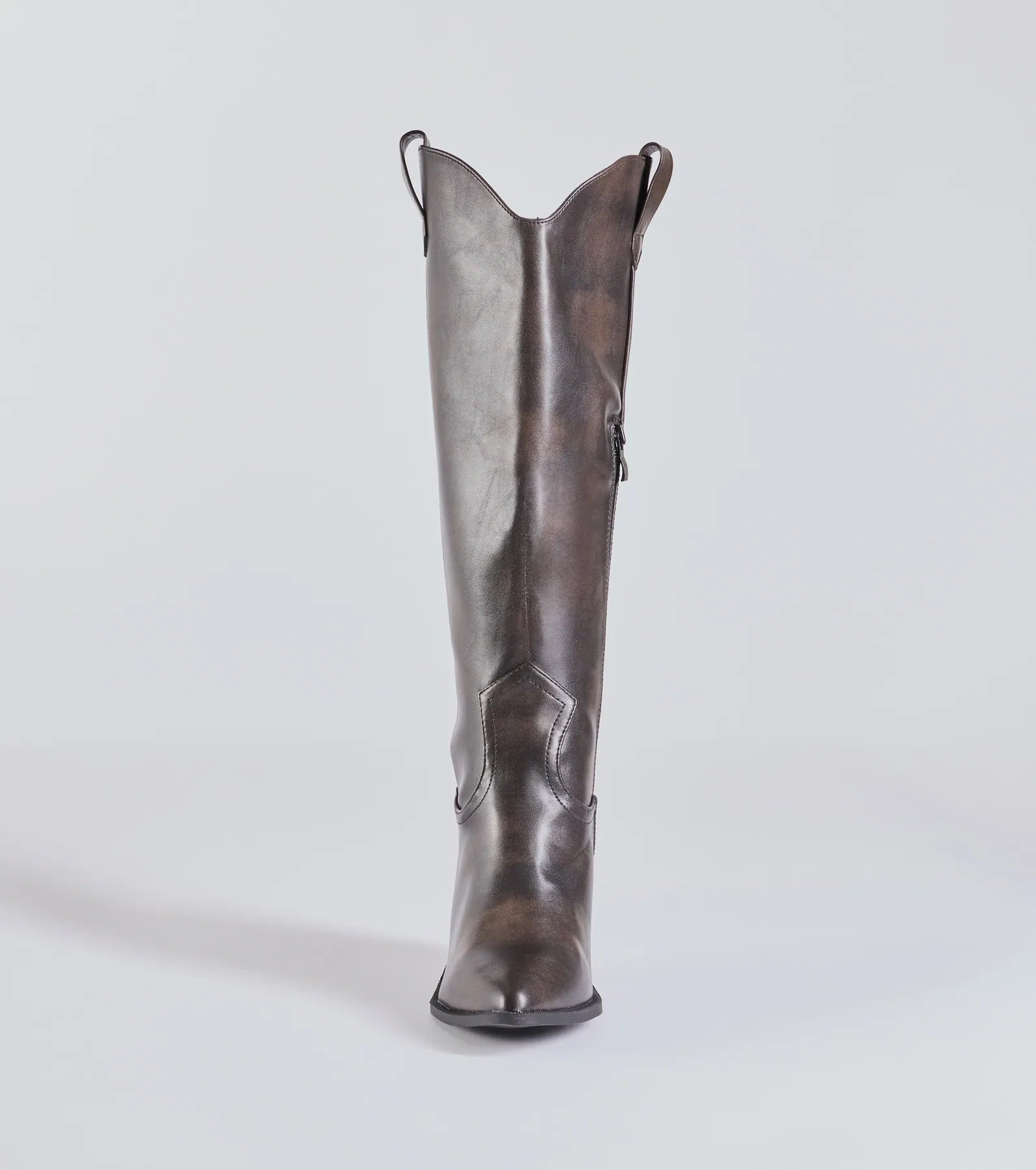 Ultimate Bold & Chic Distressed Faux Leather Western Boots