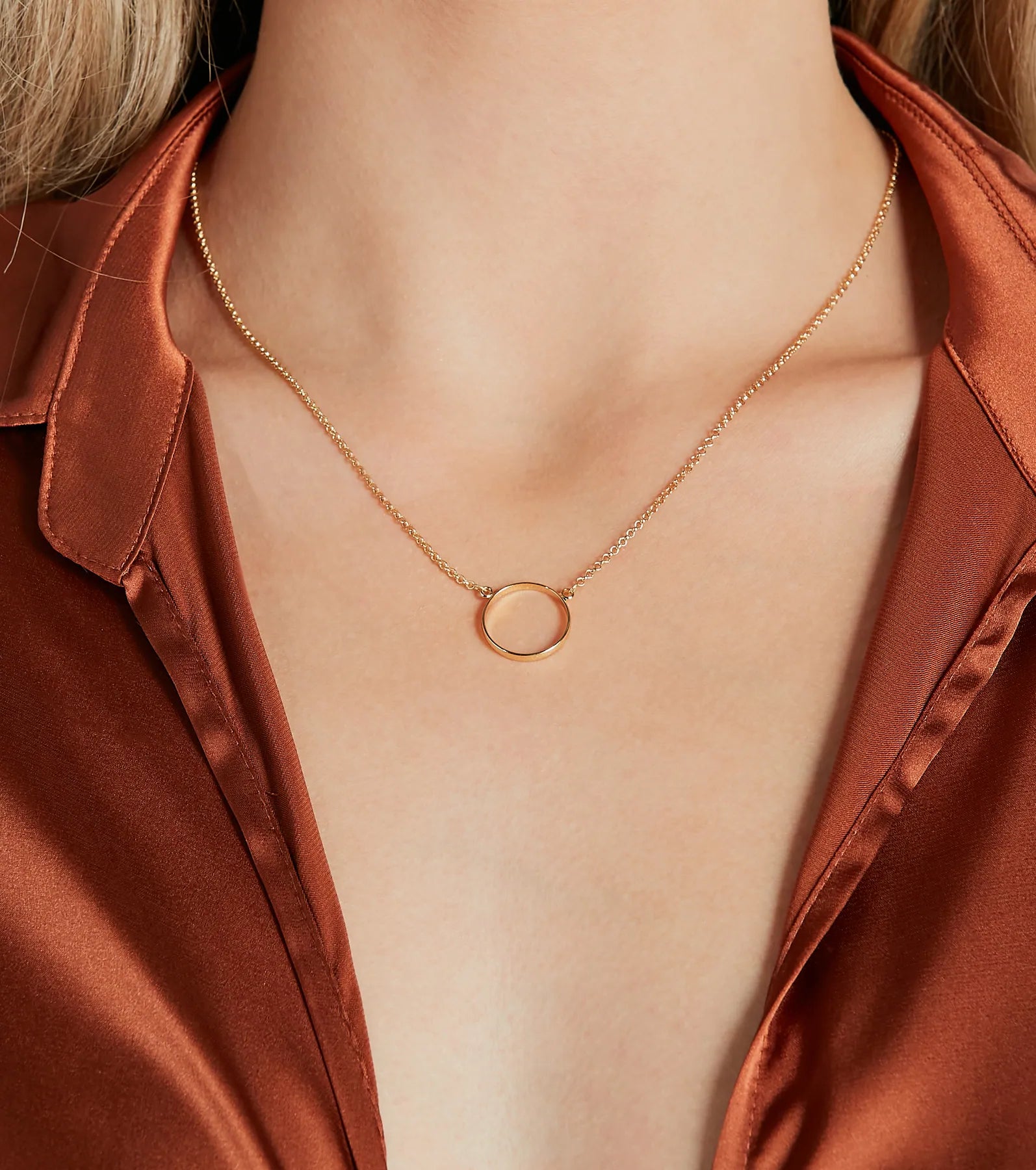 Premium Dainty Hoop Necklace - Ultimate Minimalist Style