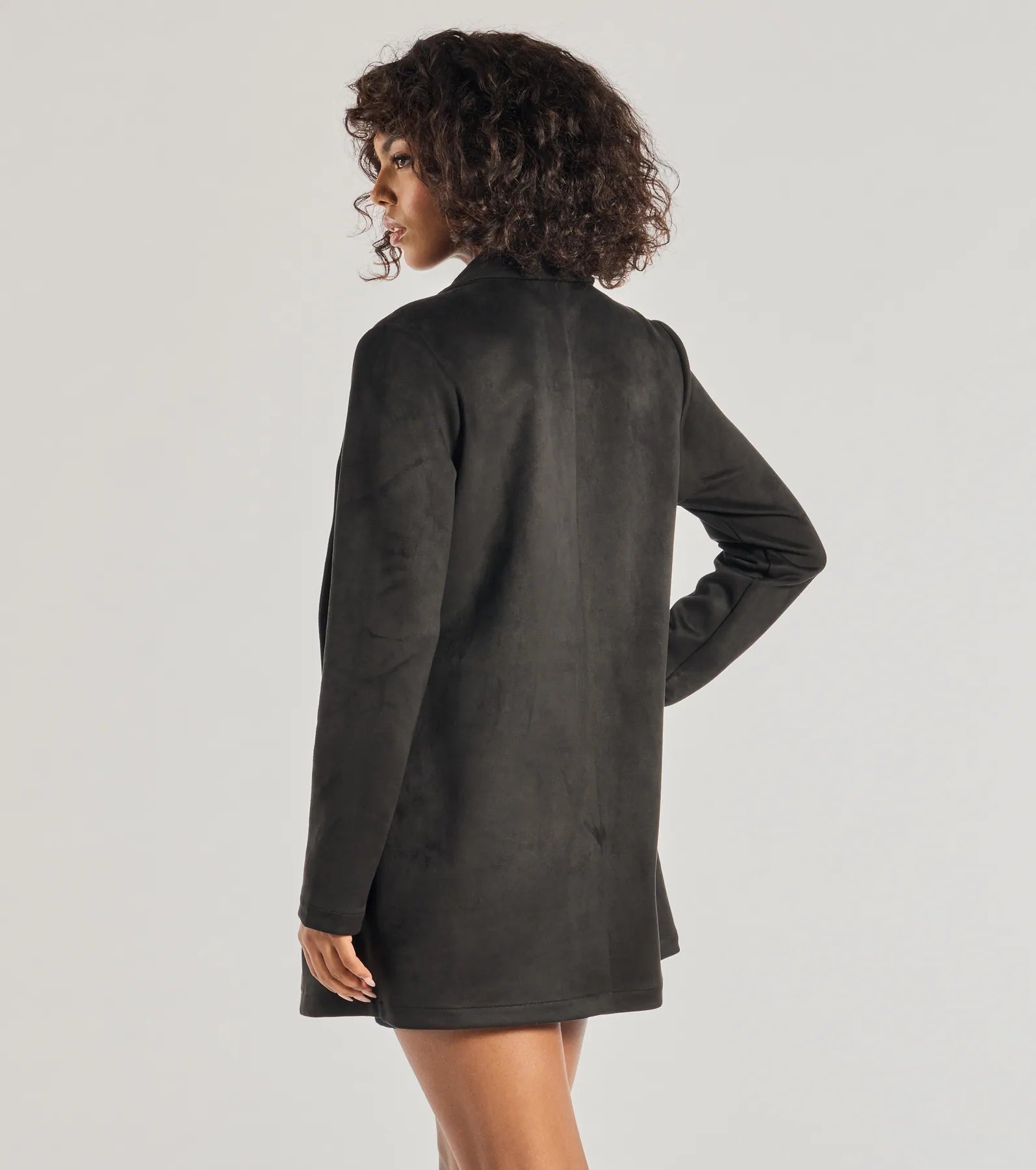 Premium Faux Suede Long Blazer - Ultimate Style Upgrade