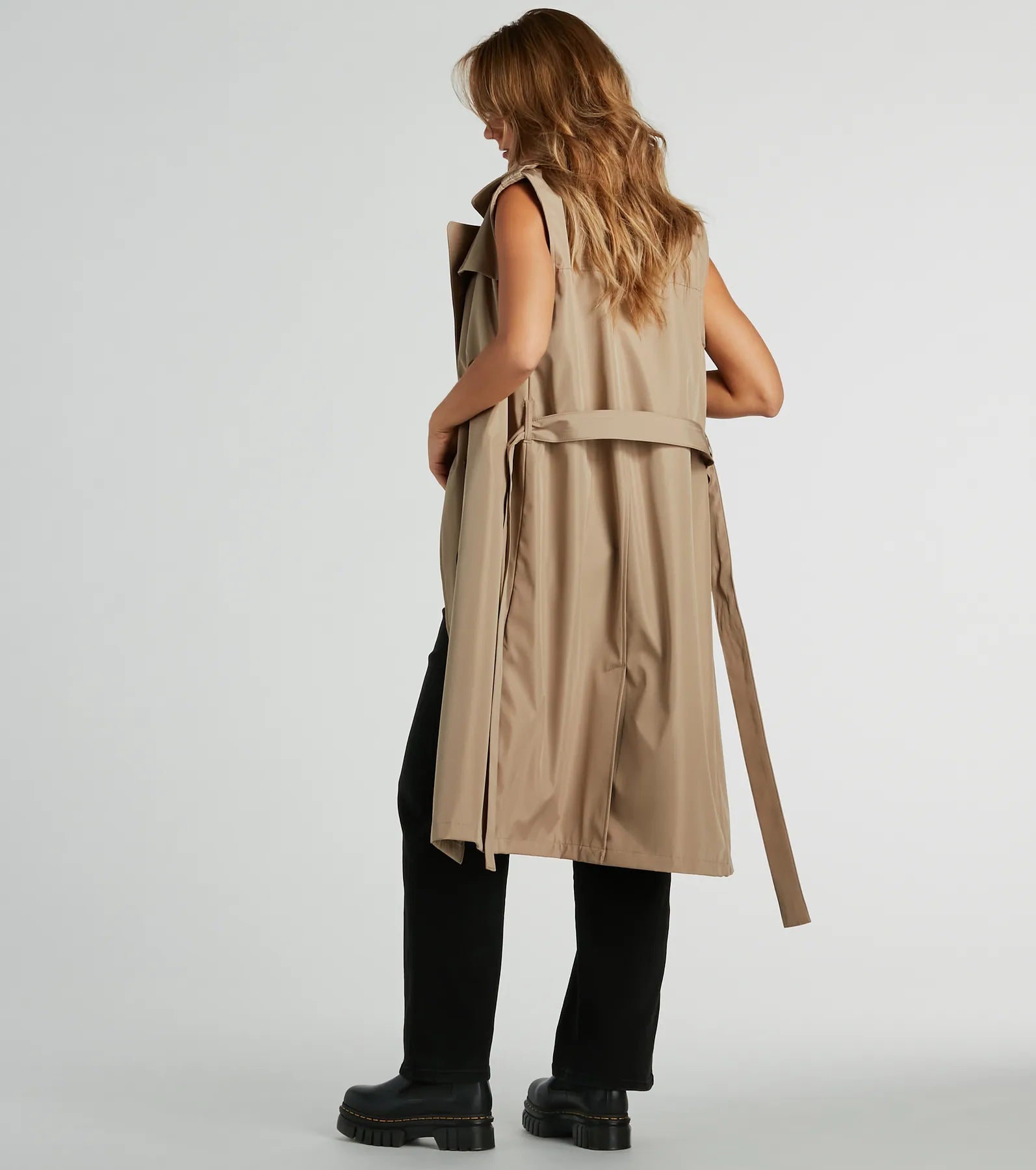 Premium Nylon Belted Trench Vest - Ultimate City-Chic Style