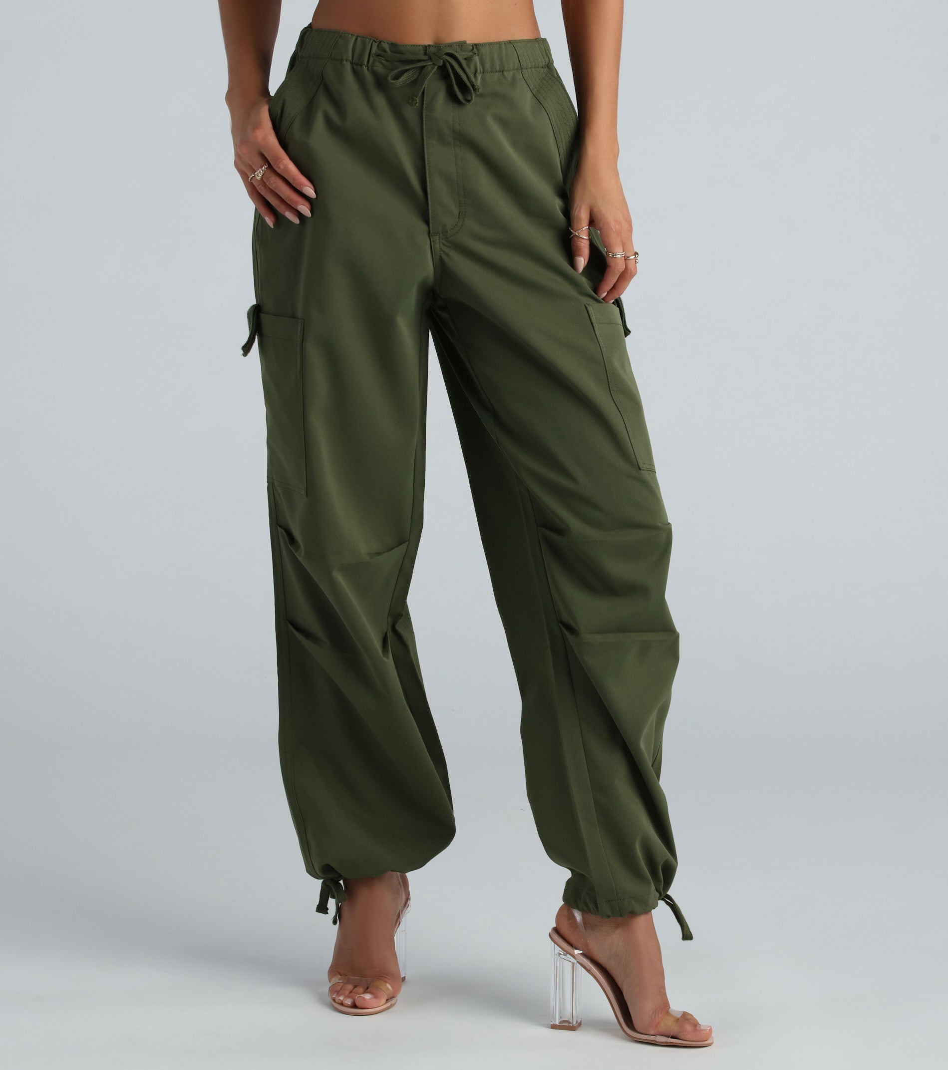 Ultimate High-Rise Parachute Cargo Pants - Elevate Your Style