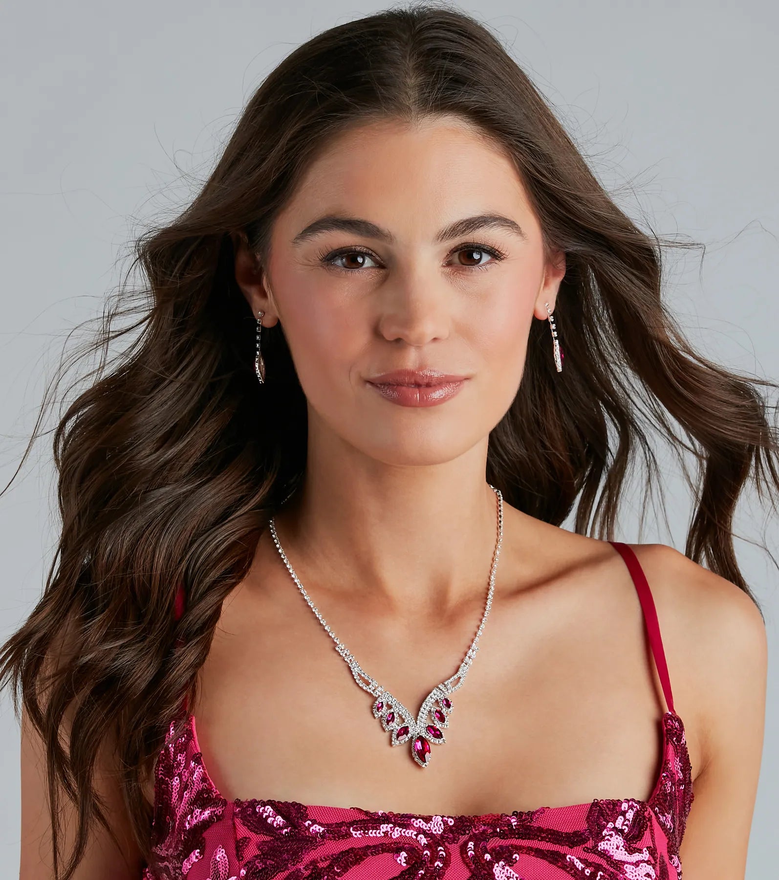 Ultimate Glamour Gemstone Jewelry Set: Necklace & Earrings