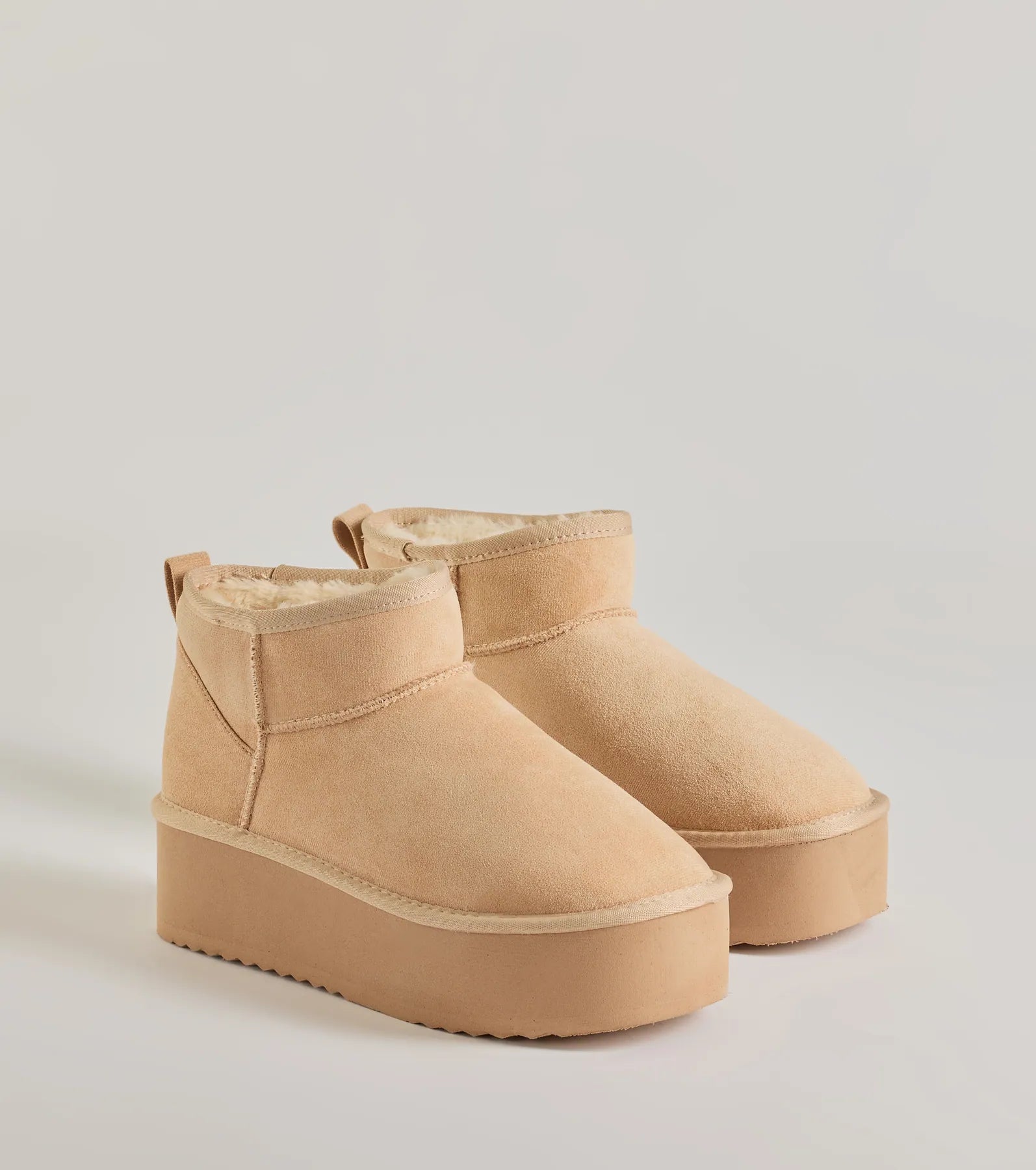 Ultimate Cozy Faux Sherpa Lined Platform Booties - Winter Comfort Essentials