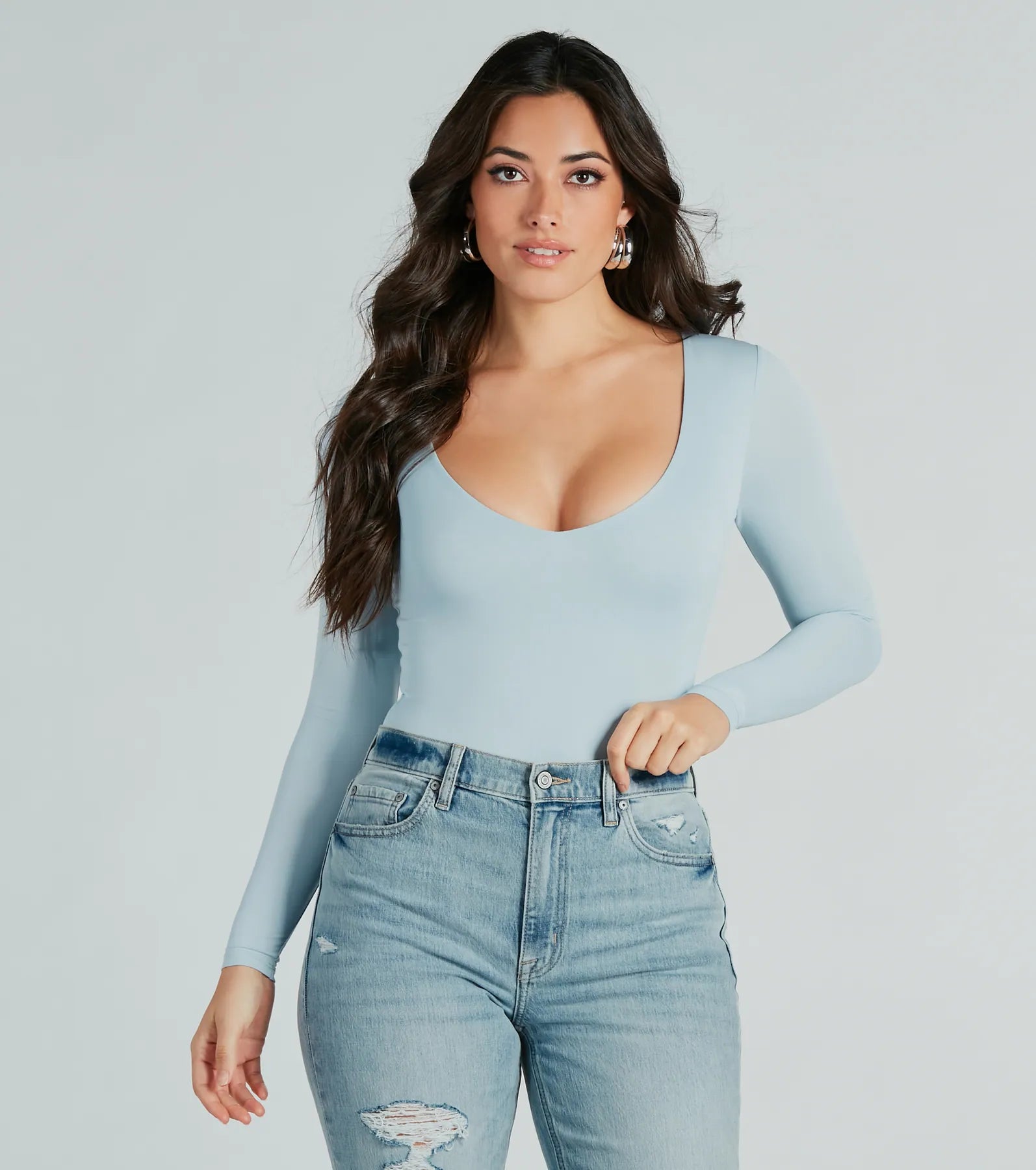 Ultimate Smooth Silhouette V-Neck Bodysuit – All-Season Staple