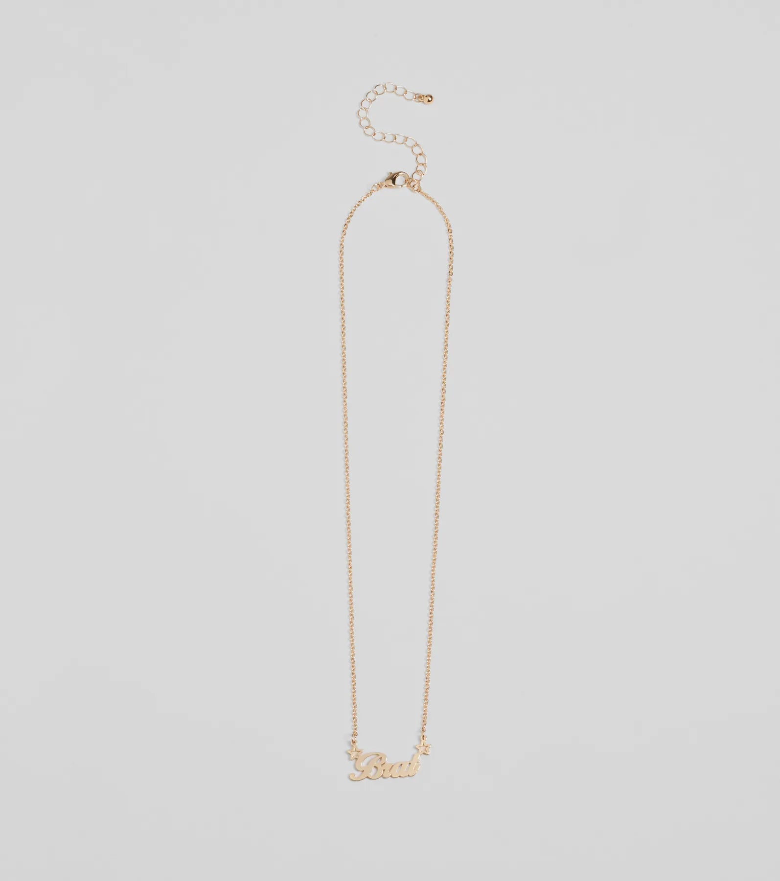 Premium Brat Script Dainty Chain Necklace - Ultimate Style Upgrade