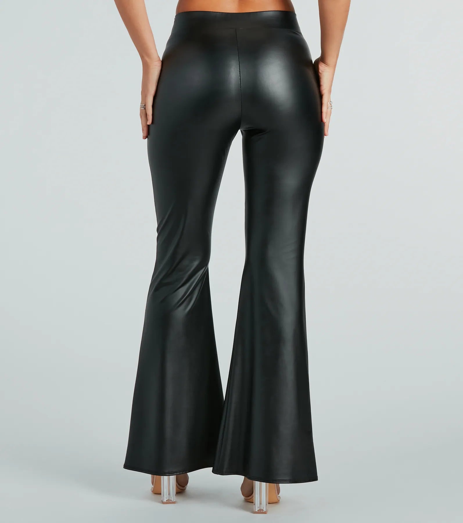 Premium Sleek Flex Faux Leather Flare Pants - Ultimate Style Upgrade