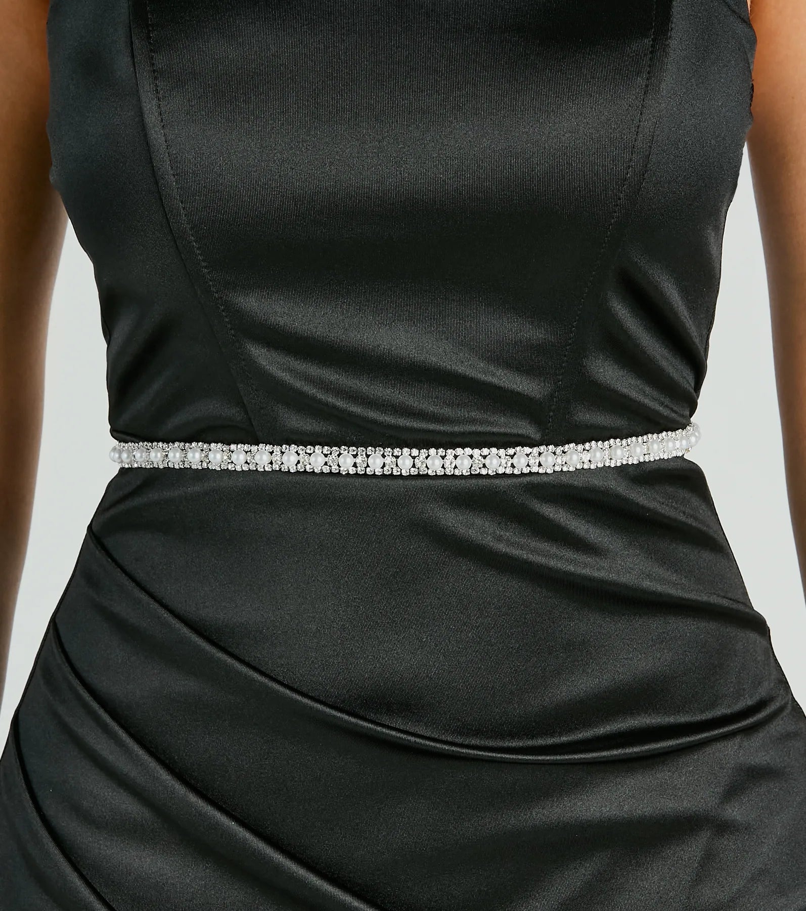 Premium Luxe Sheen Pearl & Rhinestone Belt - Ultimate Elegance