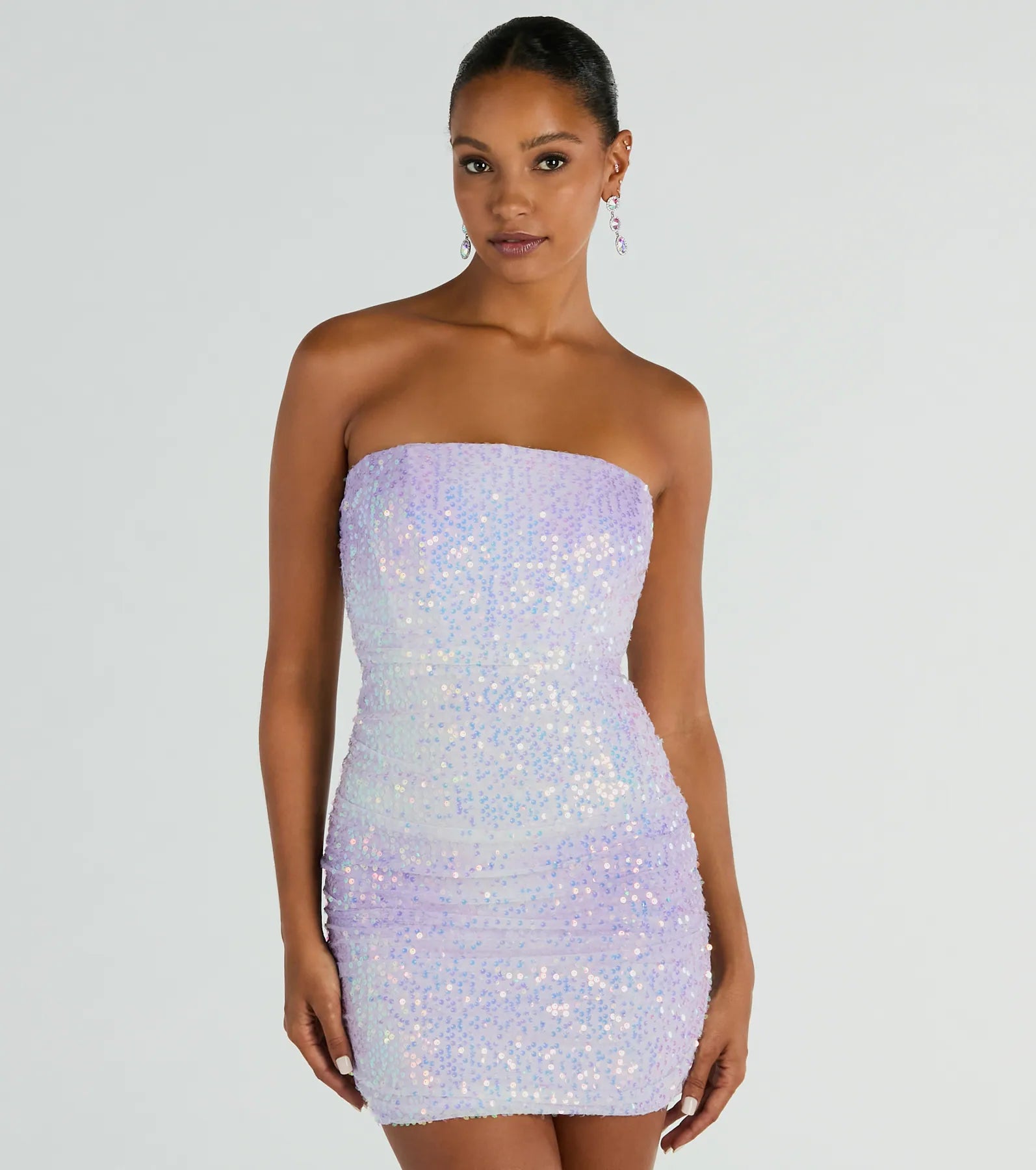 Ultimate Glam Iridescent Sequin Party Dress