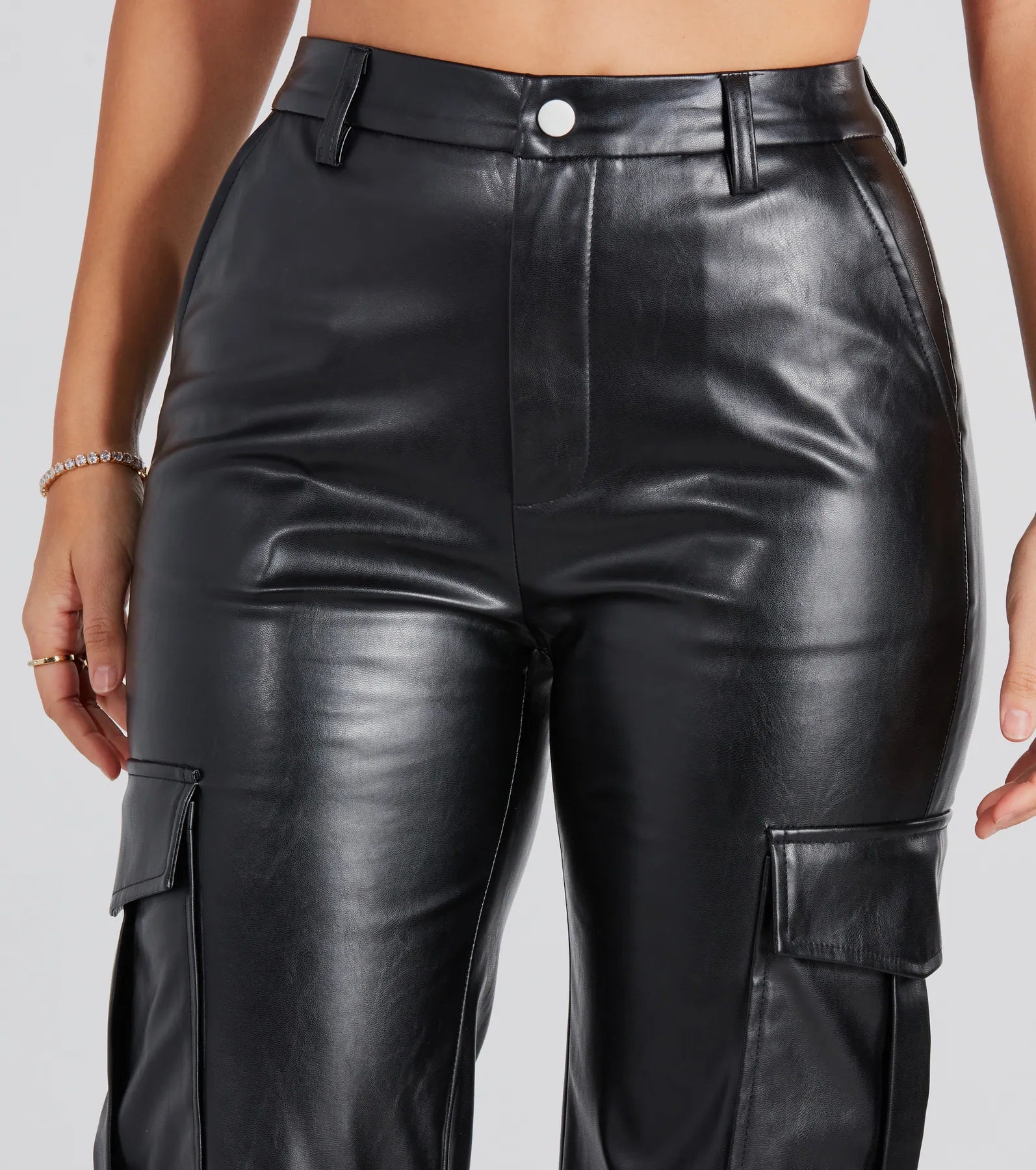 Premium Faux Leather Cargo Pants - Ultimate Style Upgrade