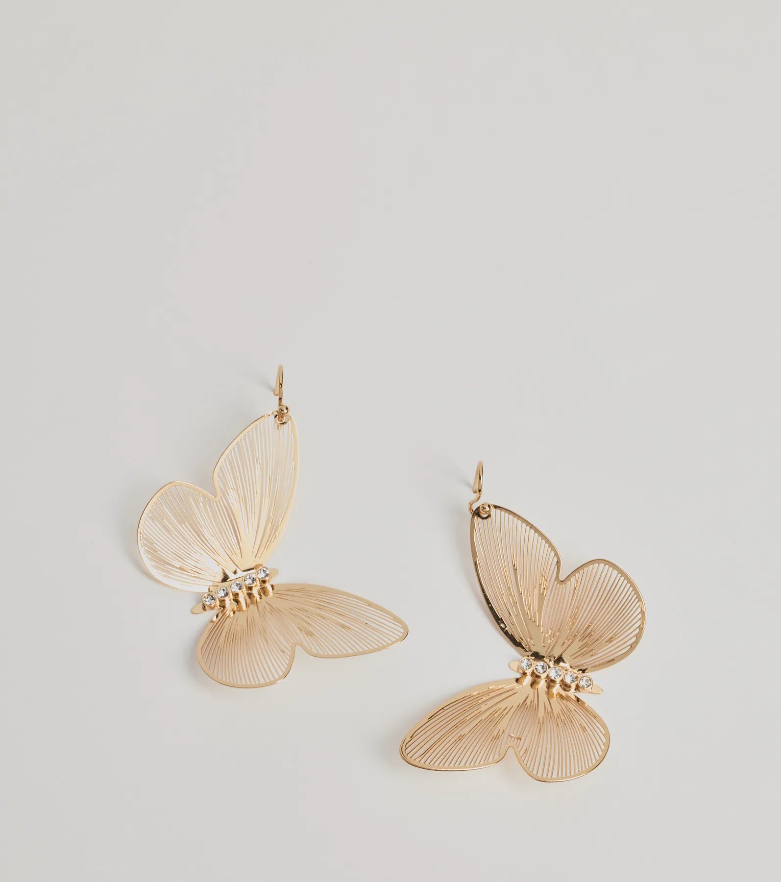 Premium Rhinestone Butterfly Earrings - Elegant & Enchanting