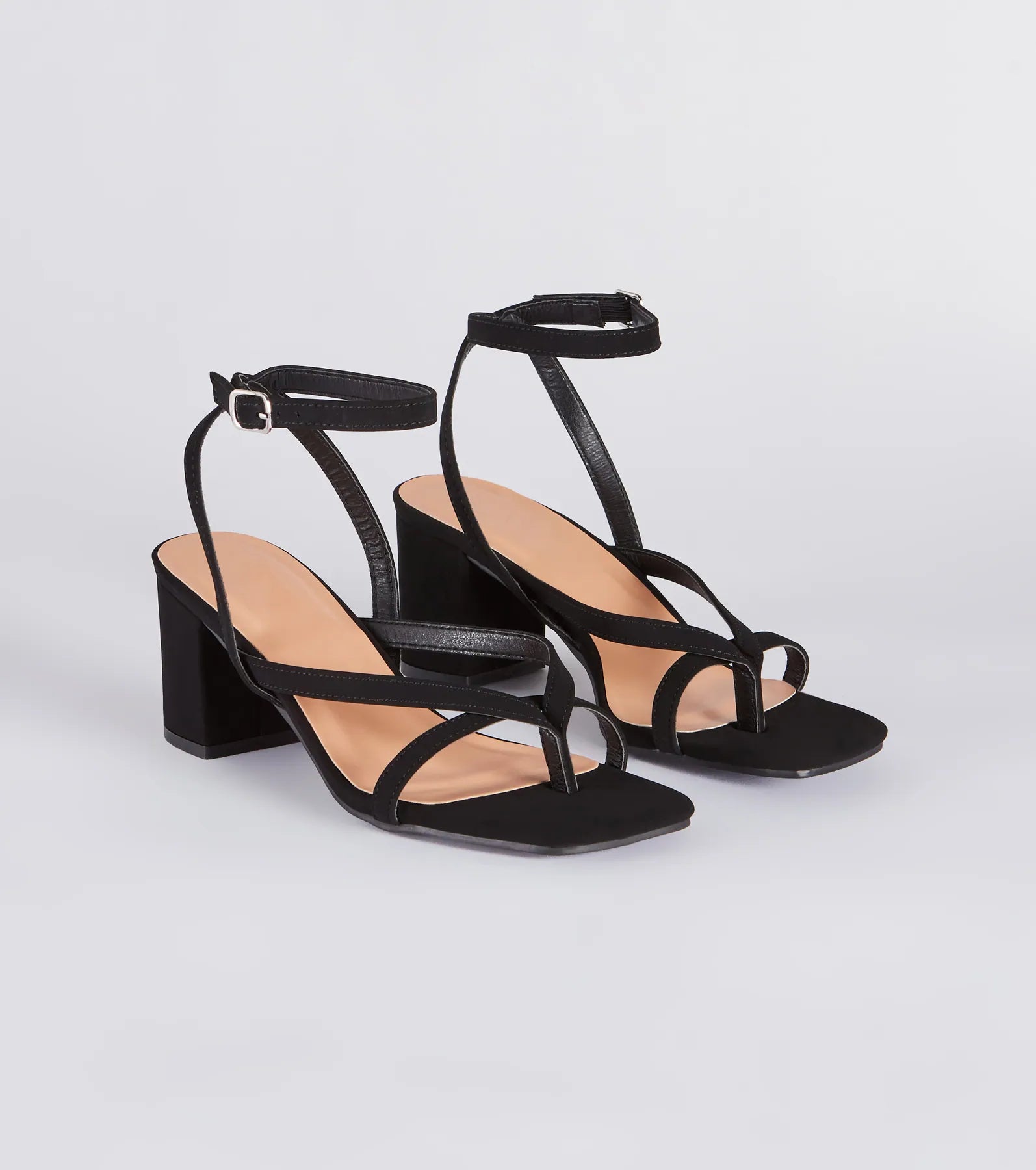 Premium Nubuck Strappy Block Heels - Ultimate Style Upgrade