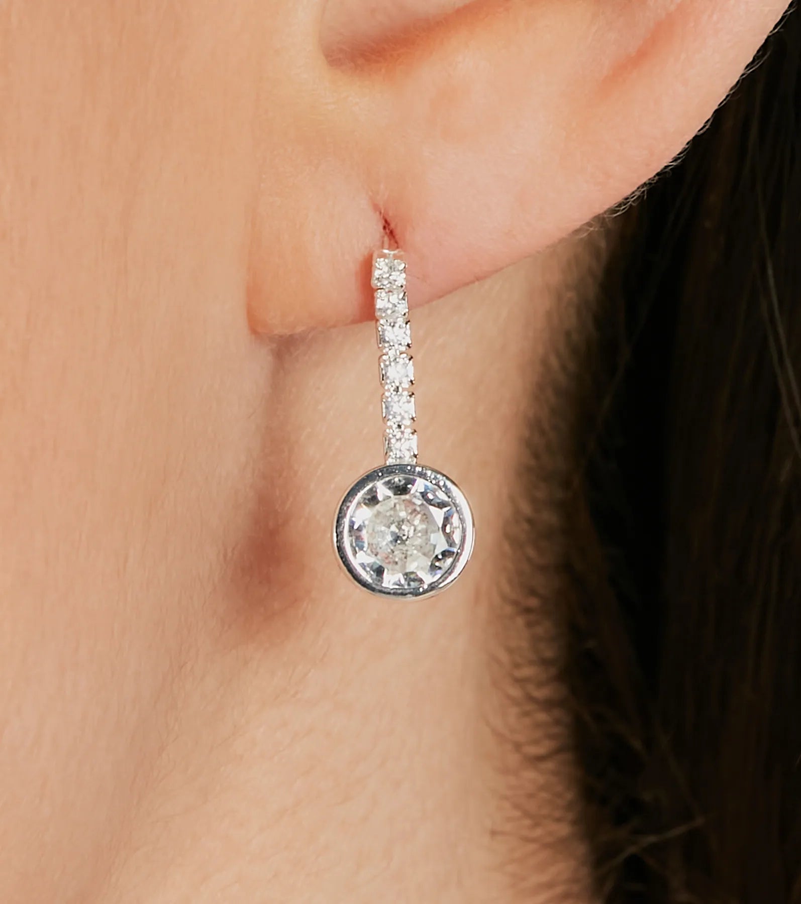 Premium Sterling Silver Plated Cubic Zirconia Elegance Earrings