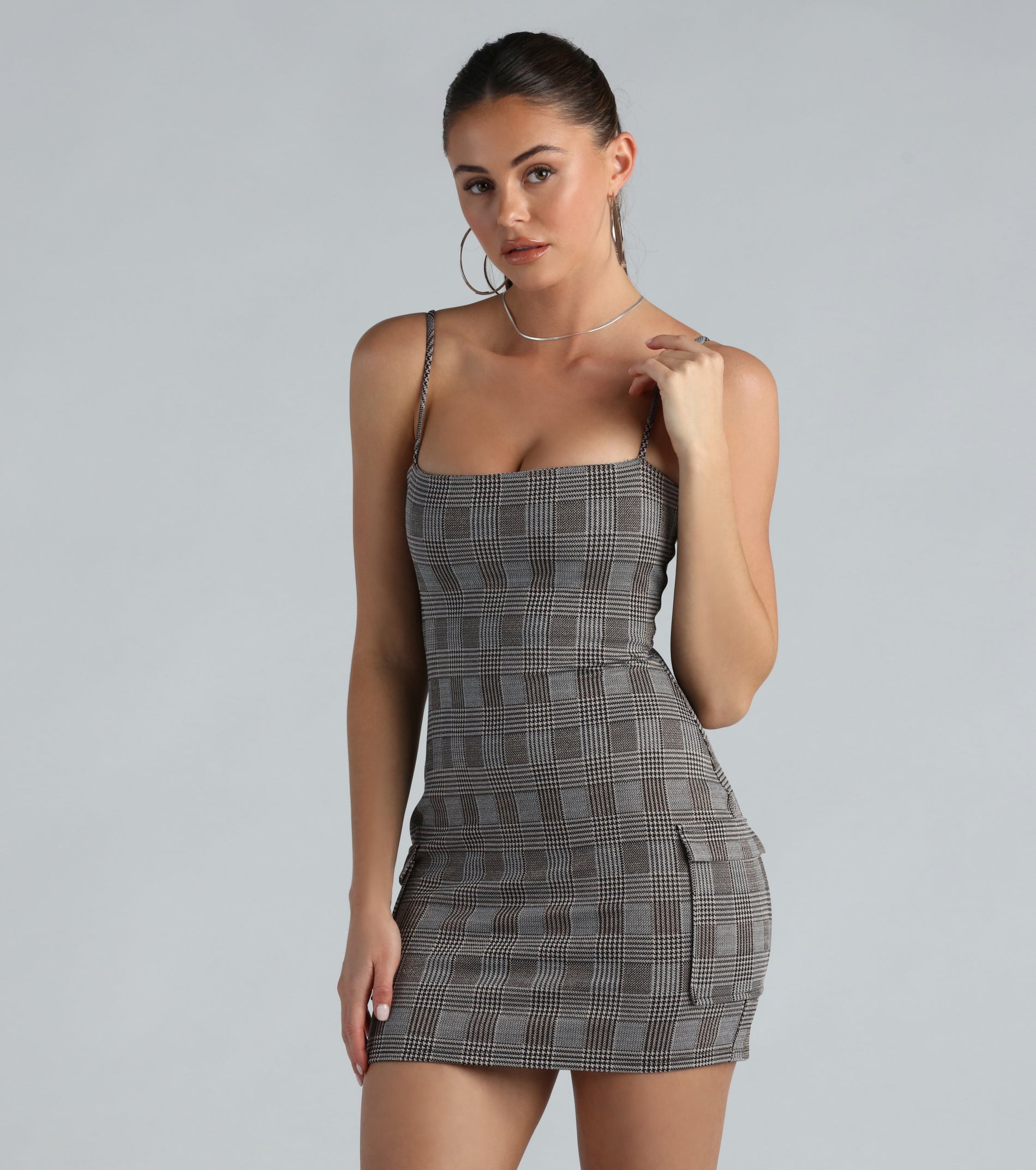 Ultimate Plaid Cargo Mini Dress - Stand Out in Style